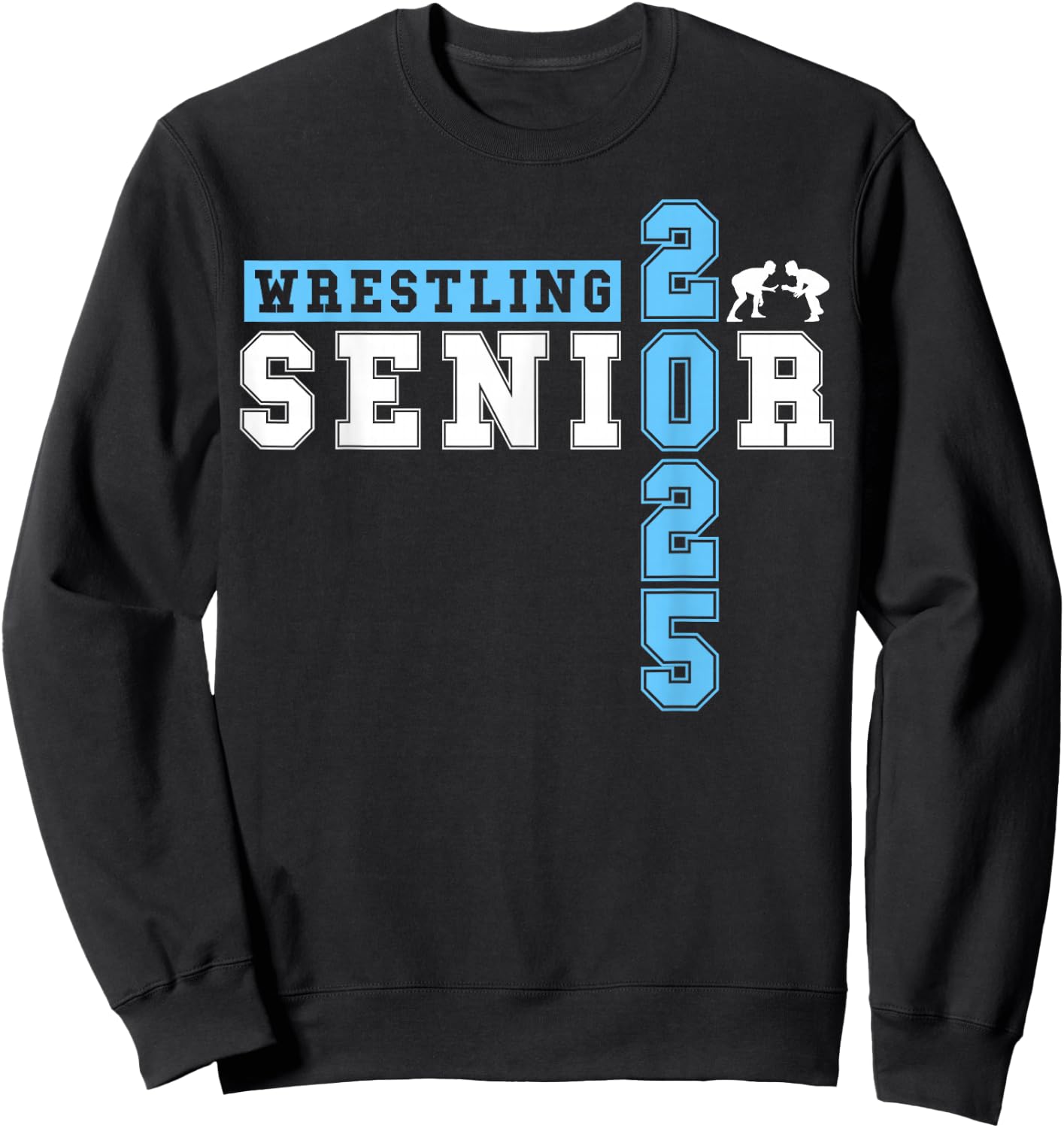 Wrestling Senior Night Wrestling Senior 2025 Graduation 39 Sweatshirt - Sweatshirt | Black