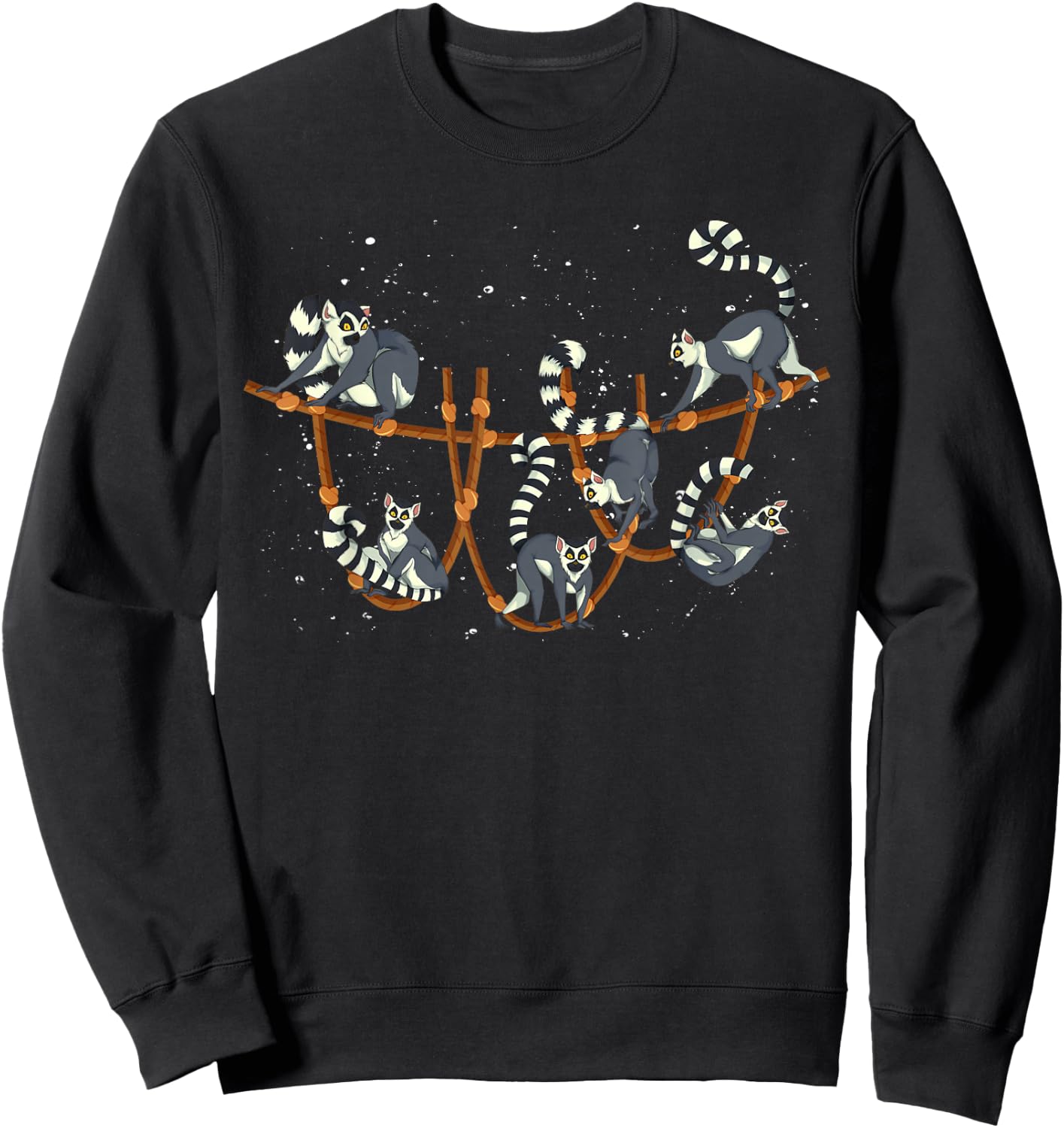 Madagascar Monkey Animal Lover Funny Lemur Sweatshirt - Sweatshirt | Black