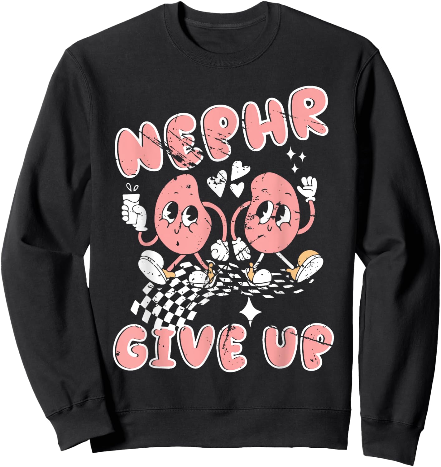 Retro Kidney Funny Dialysis T GI Nurse Nephr Give up Kid Sweatshirt - Sweatshirt | Black