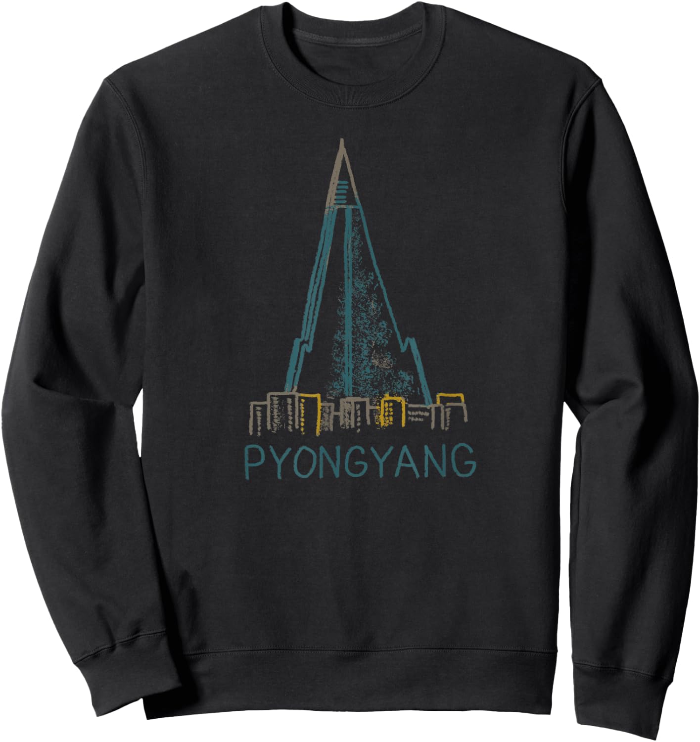 Ryugyong Hotel North Korea Pyongyang T shirt Sweatshirt - Sweatshirt | Black