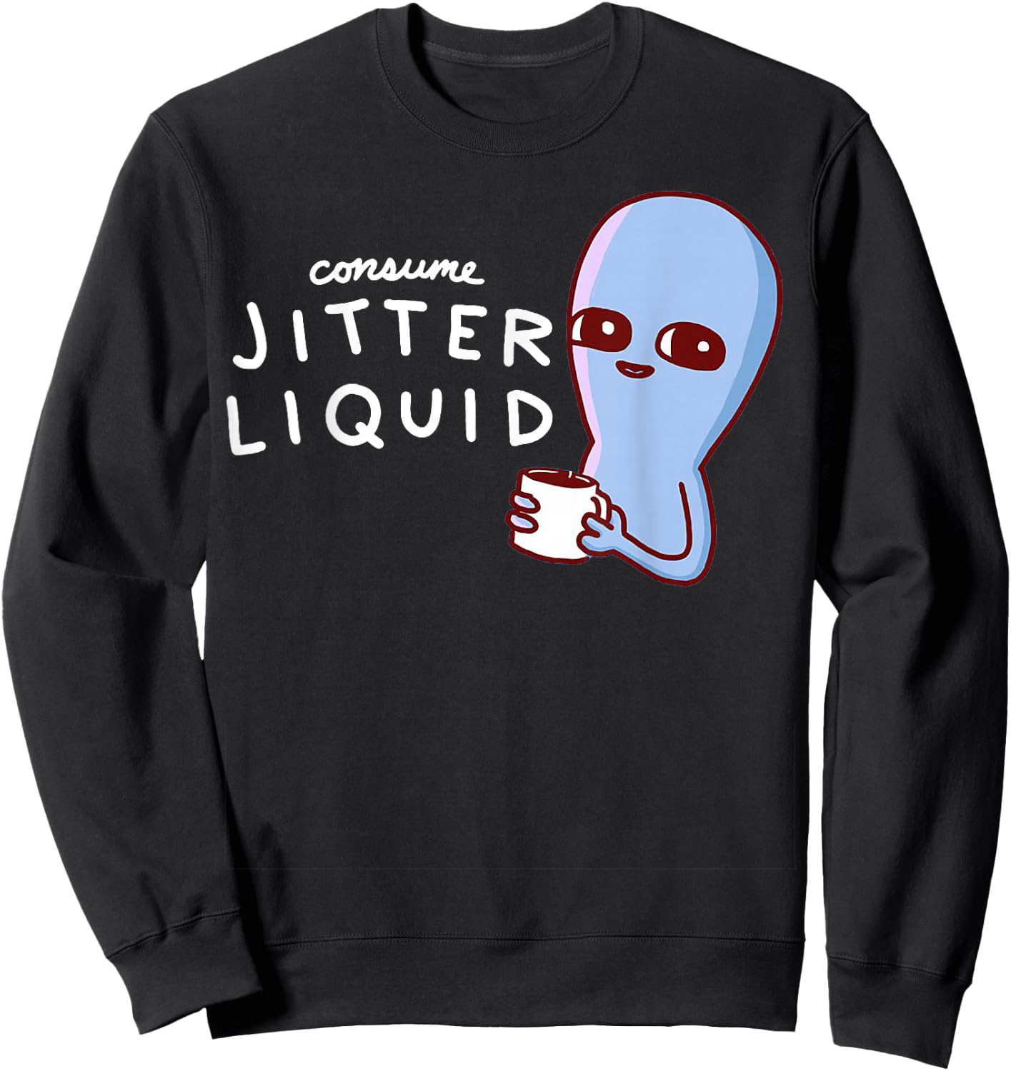 Consume Jitter Liquid Allien Sweatshirt - Sweatshirt | Black