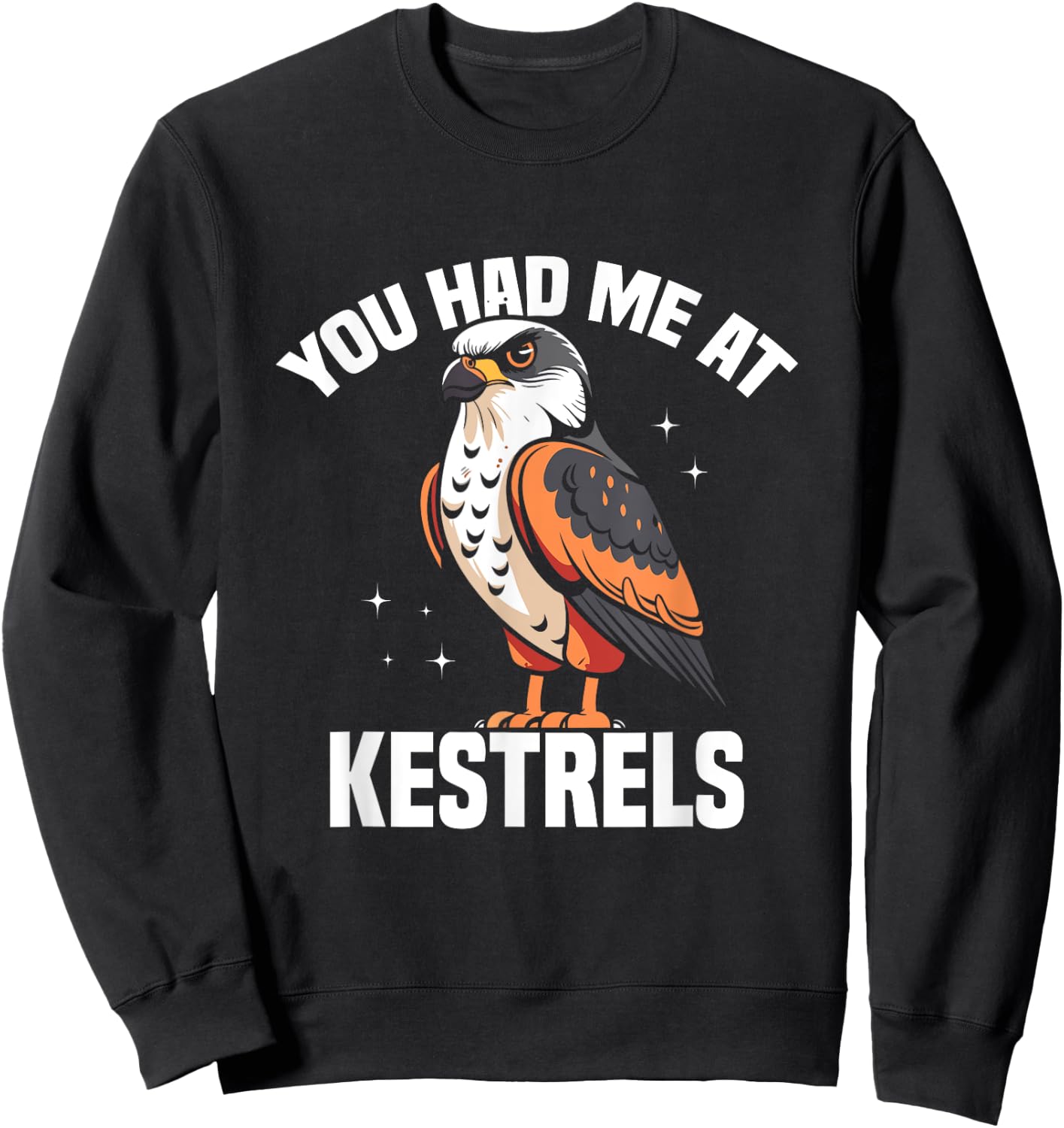 Kestrel Owner Birder Stuffed Animal Bird Food Kestrel Sweatshirt - Sweatshirt | Black
