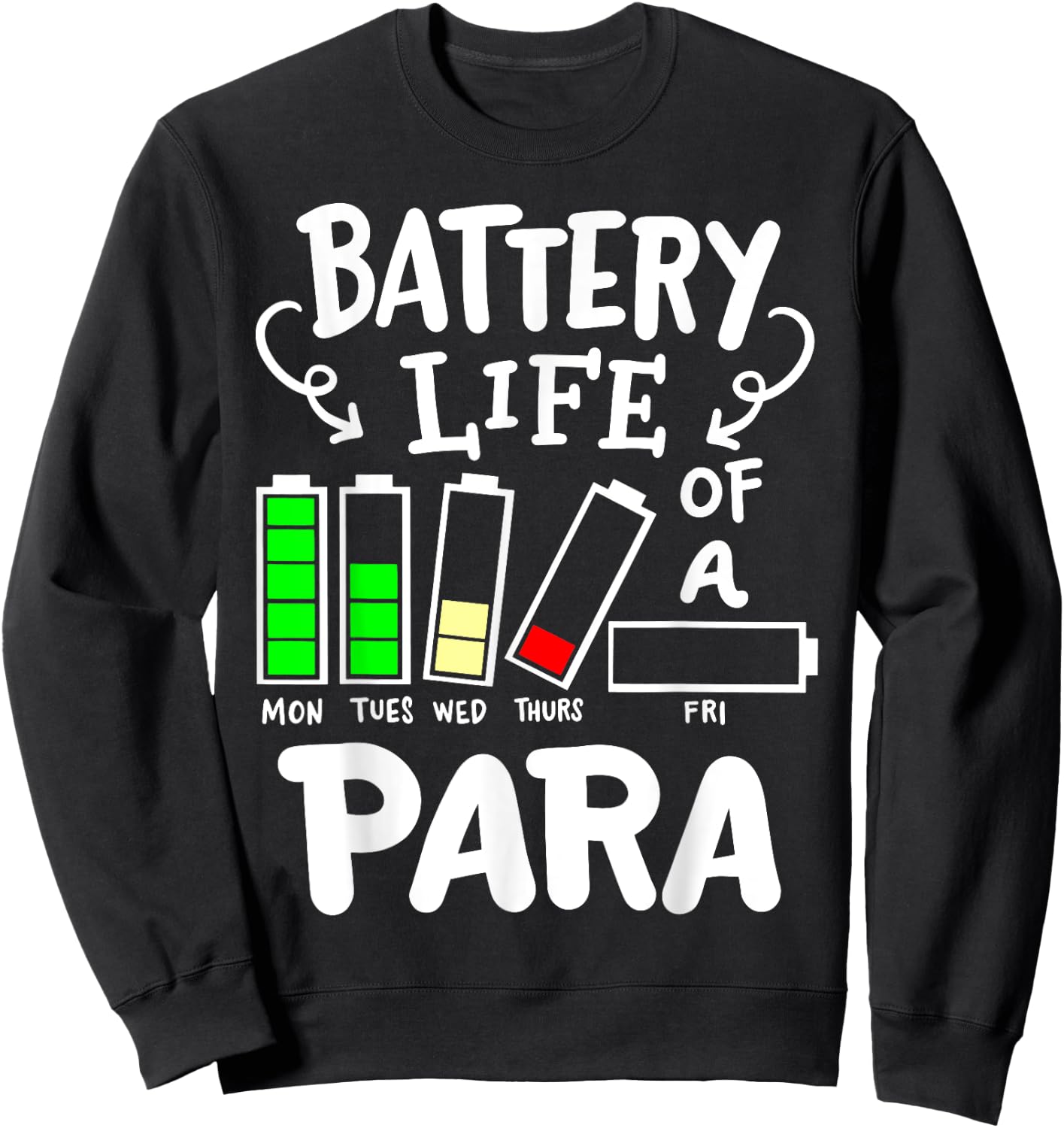 Para Battery Life Of A Para Sweatshirt - Sweatshirt | Black