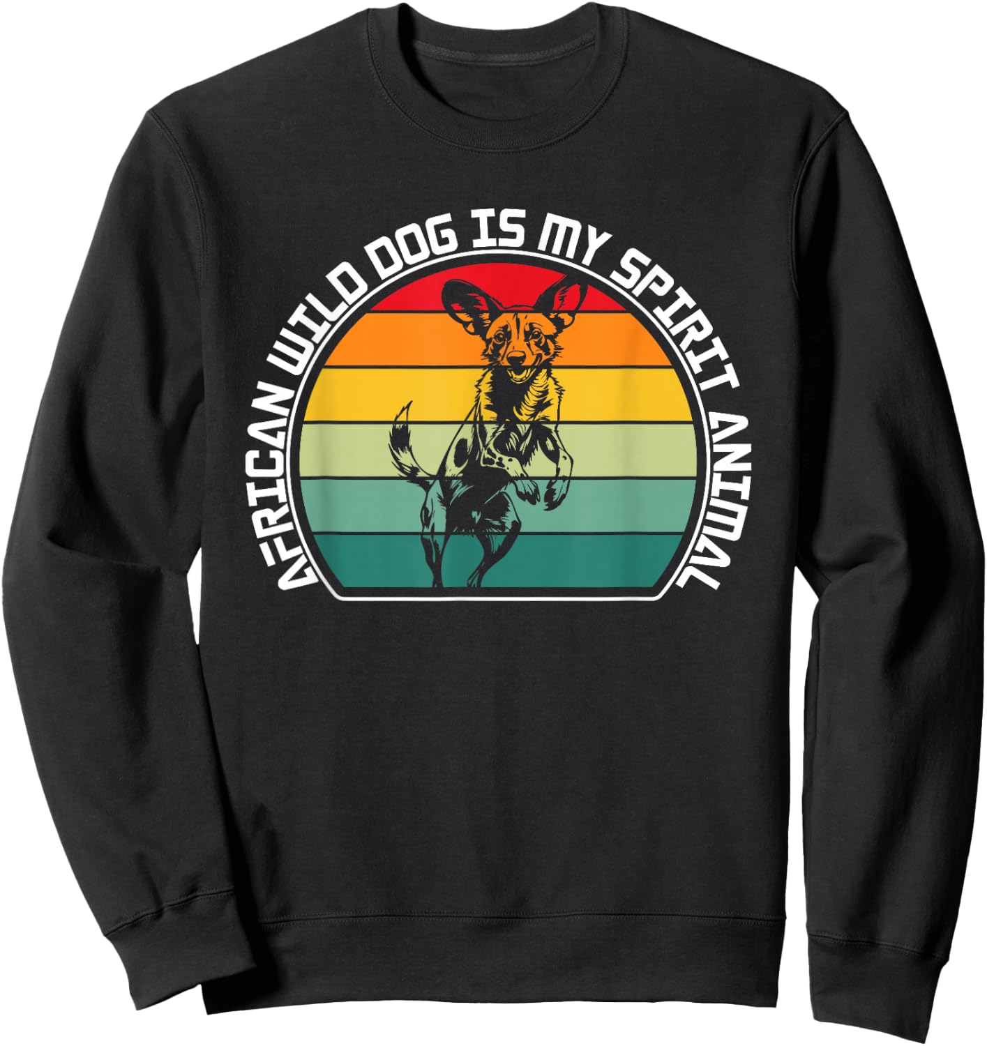 Painted Dog Lover Cape Hunting Dog Funny African Wild Dog Sweatshirt - Sweatshirt | Black