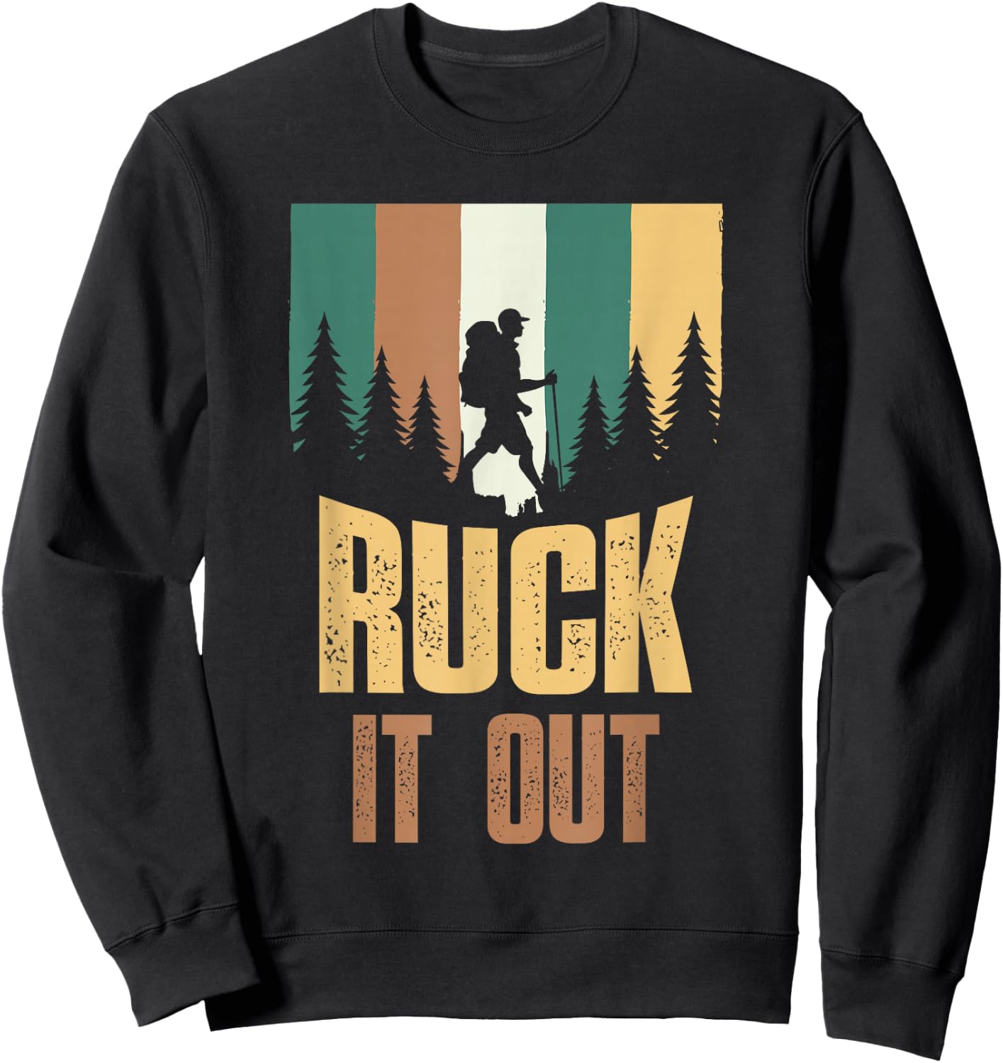 Ruck It Out Backpack Workout Rucking Sweatshirt - Sweatshirt | Black