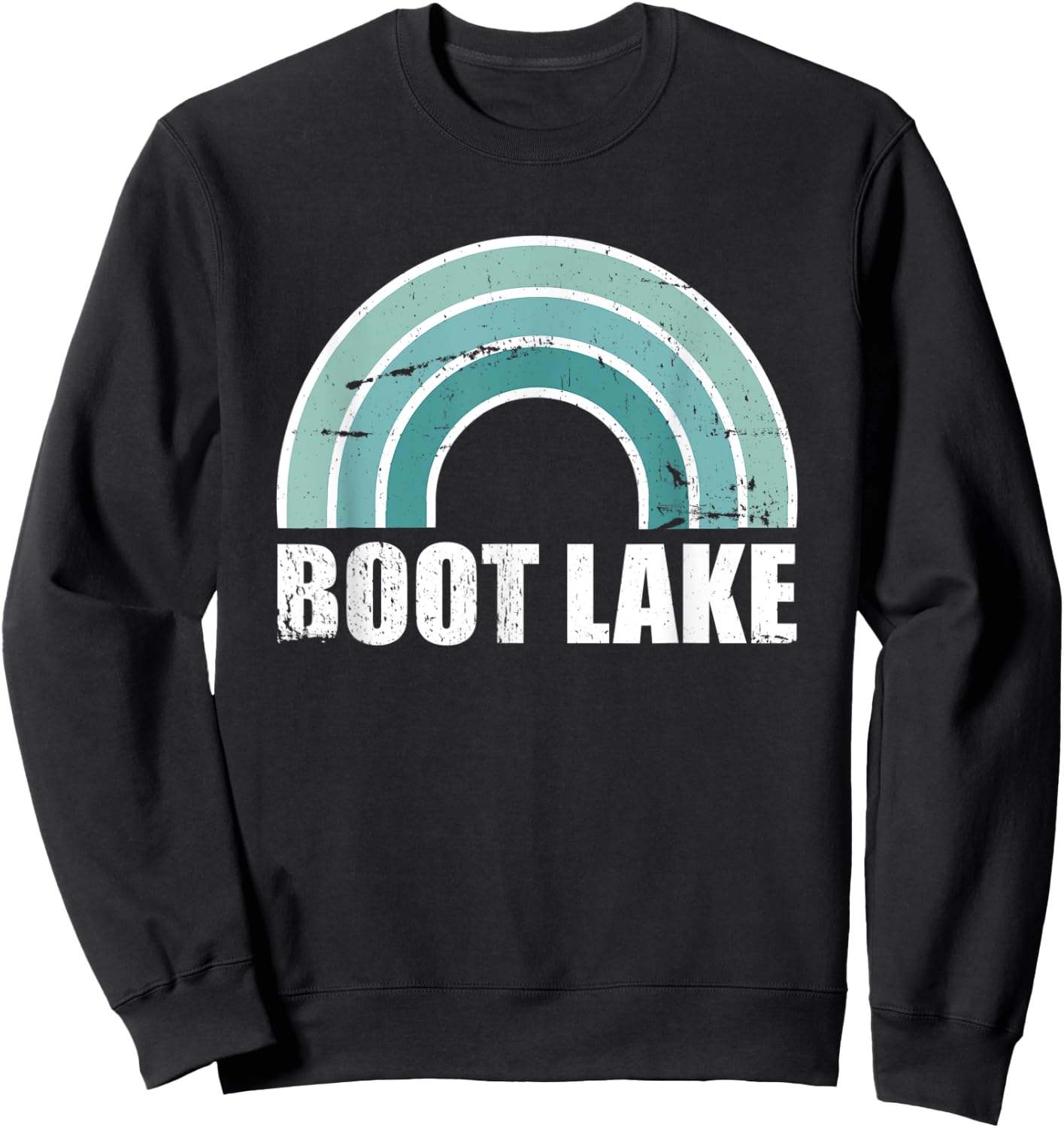 Boot Lake Wisconsin Family Vacation Sweatshirt - Sweatshirt | Black