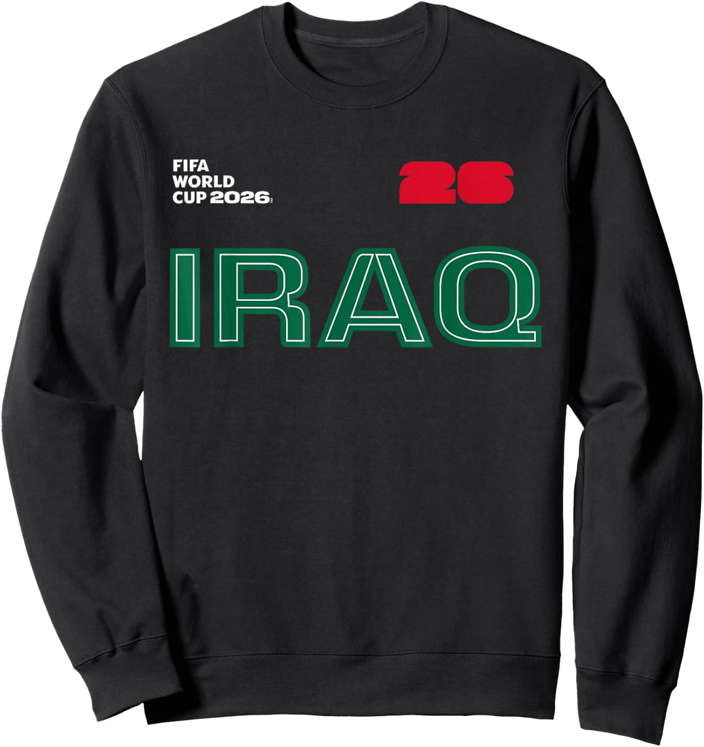 FIFA World CUP26 Iraq Outline Graphic Sweatshirt - Sweatshirt | Black