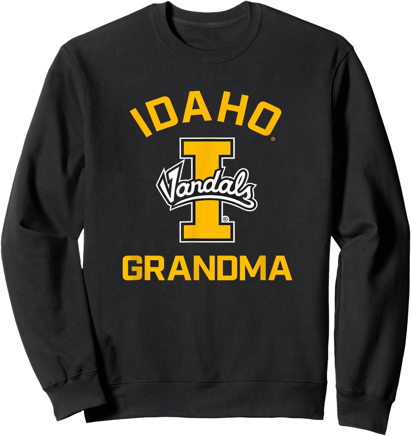 University of Idaho Vandals Arched Grandma Sweatshirt - Sweatshirt | Black