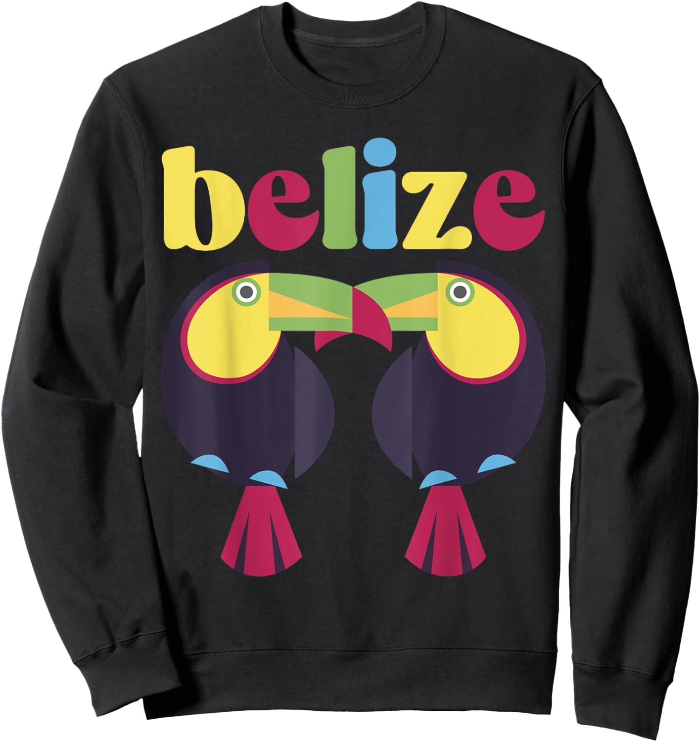 Belize Souvenir Toucan Tropical Birds Sweatshirt - Sweatshirt | Black