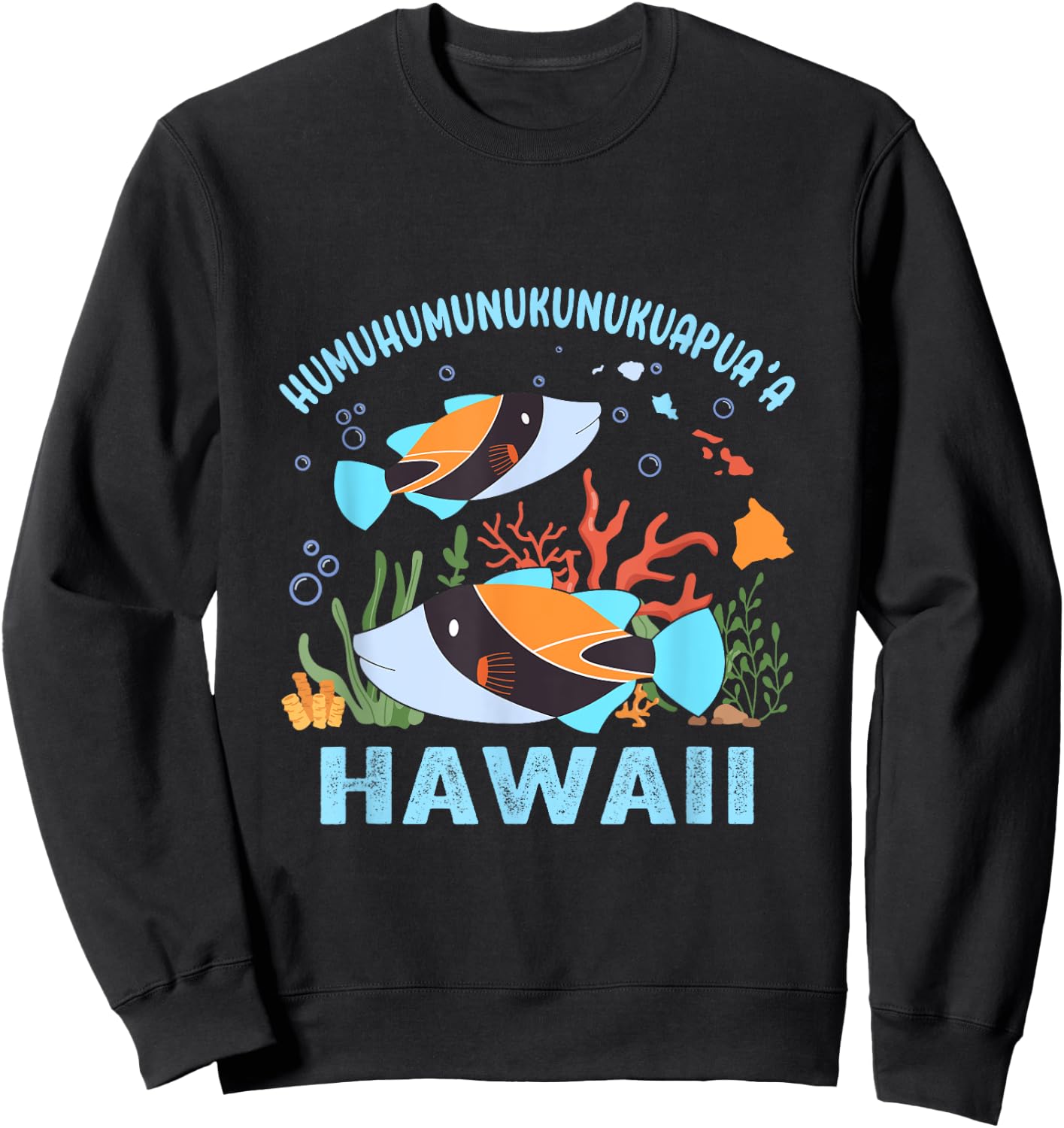 Humuhumunukunukuapua'a Hawaii Triggerfish Coral Reefs Sweatshirt - Sweatshirt | Black