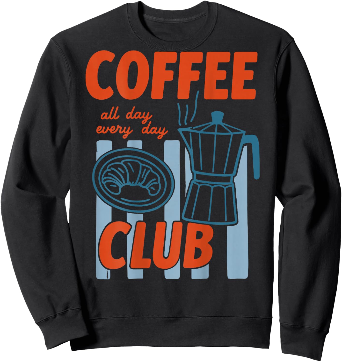 Coffee Moka Pot Hand Drawn Retro Food Lover Sweatshirt - Sweatshirt | Black