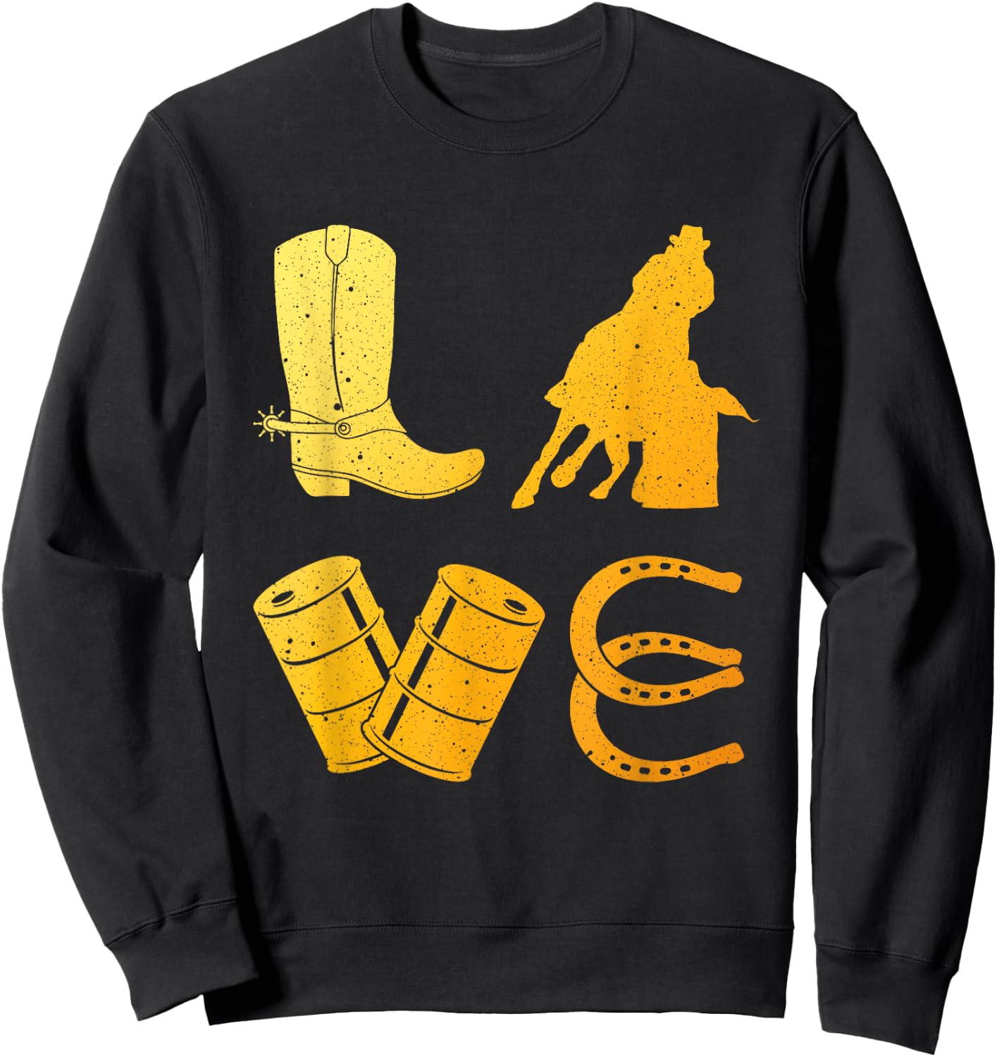 Funny Barrel Racing Design Women Rodeo Barrel Racer Sweatshirt - Sweatshirt | Black