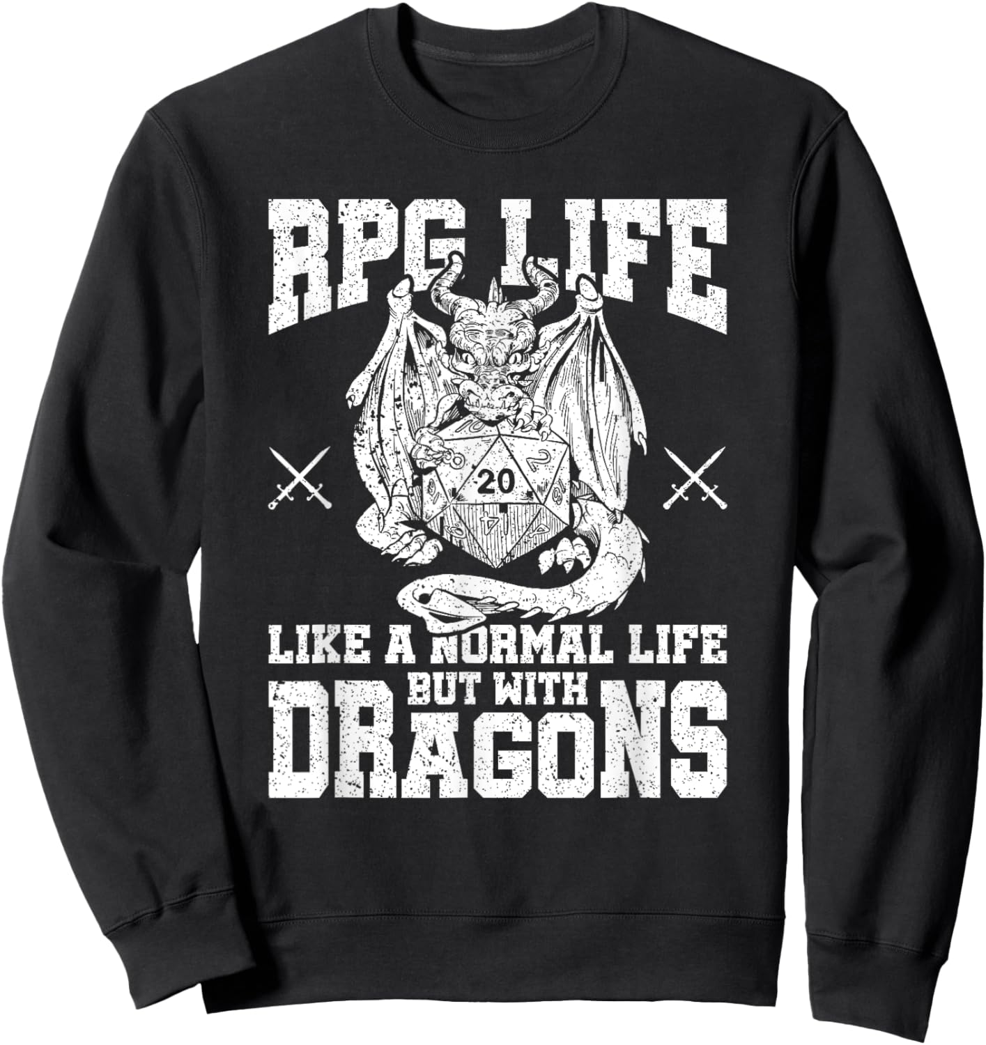 Funny RPG Life Definition Role Playing Tabletop RPG Gamer Sweatshirt - Sweatshirt | Black