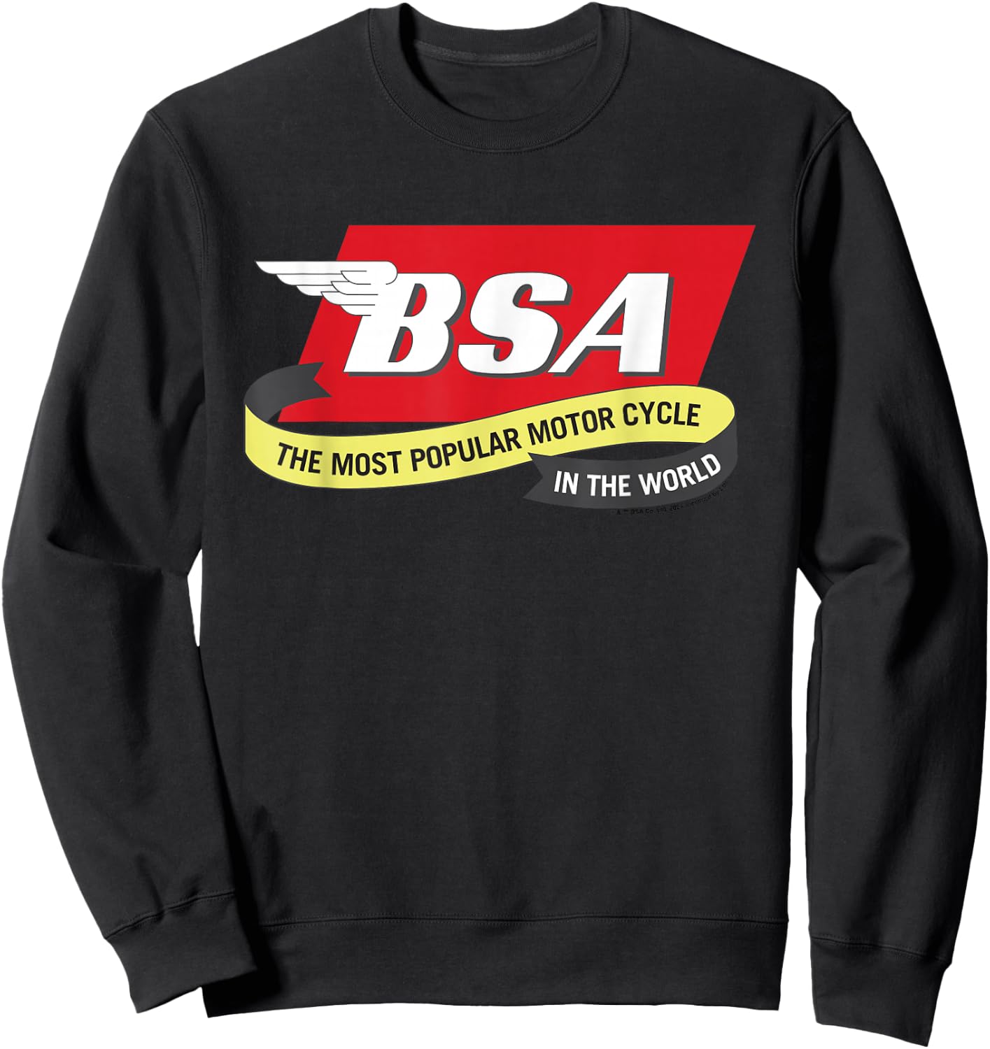 BSA Wingtip Logo Most Popular Motor Cycle Sweatshirt - Sweatshirt | Black