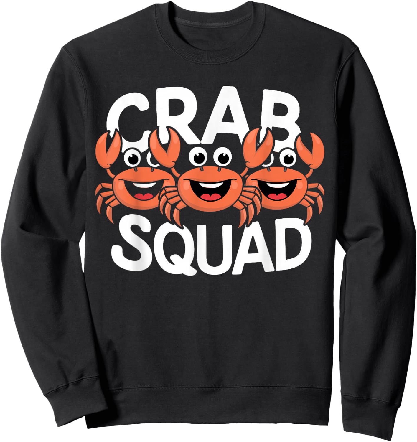 Crab Squad Ocean Beach Summer Party Sea Crustacean Seafood Sweatshirt - Sweatshirt | Black
