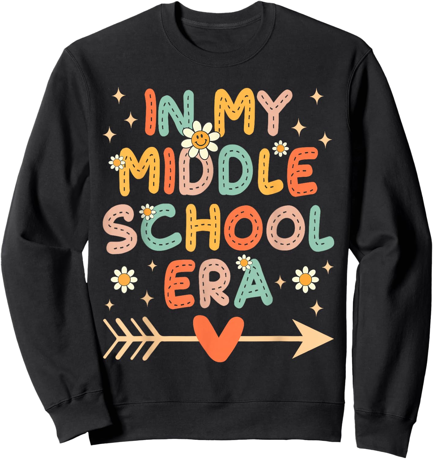 In My Middle School Era Back To School Outfits For Teache Sweatshirt - Sweatshirt | Black