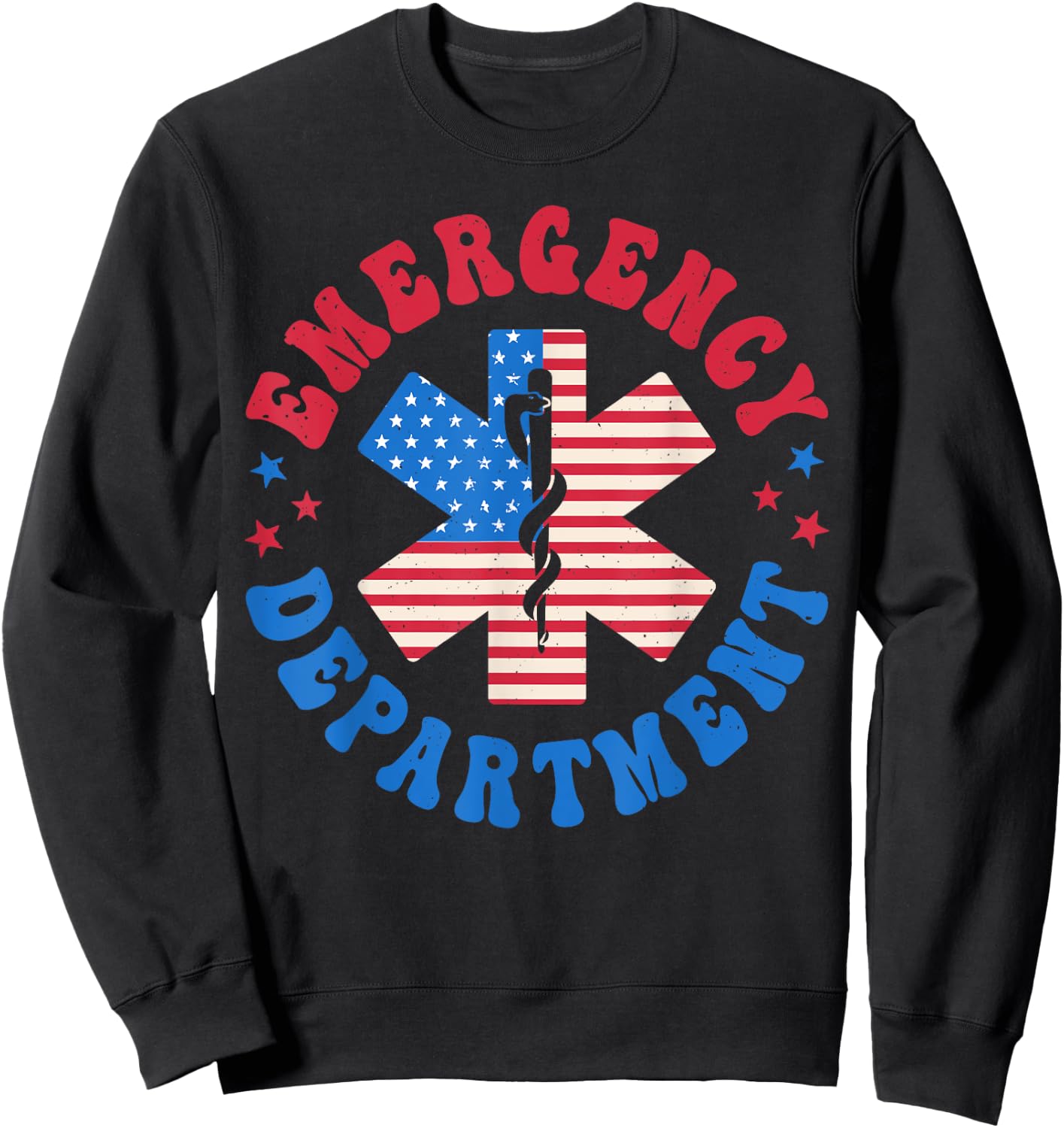Emergency Department 4th of July Emergency Room Er Nurse Sweatshirt - Sweatshirt | Black