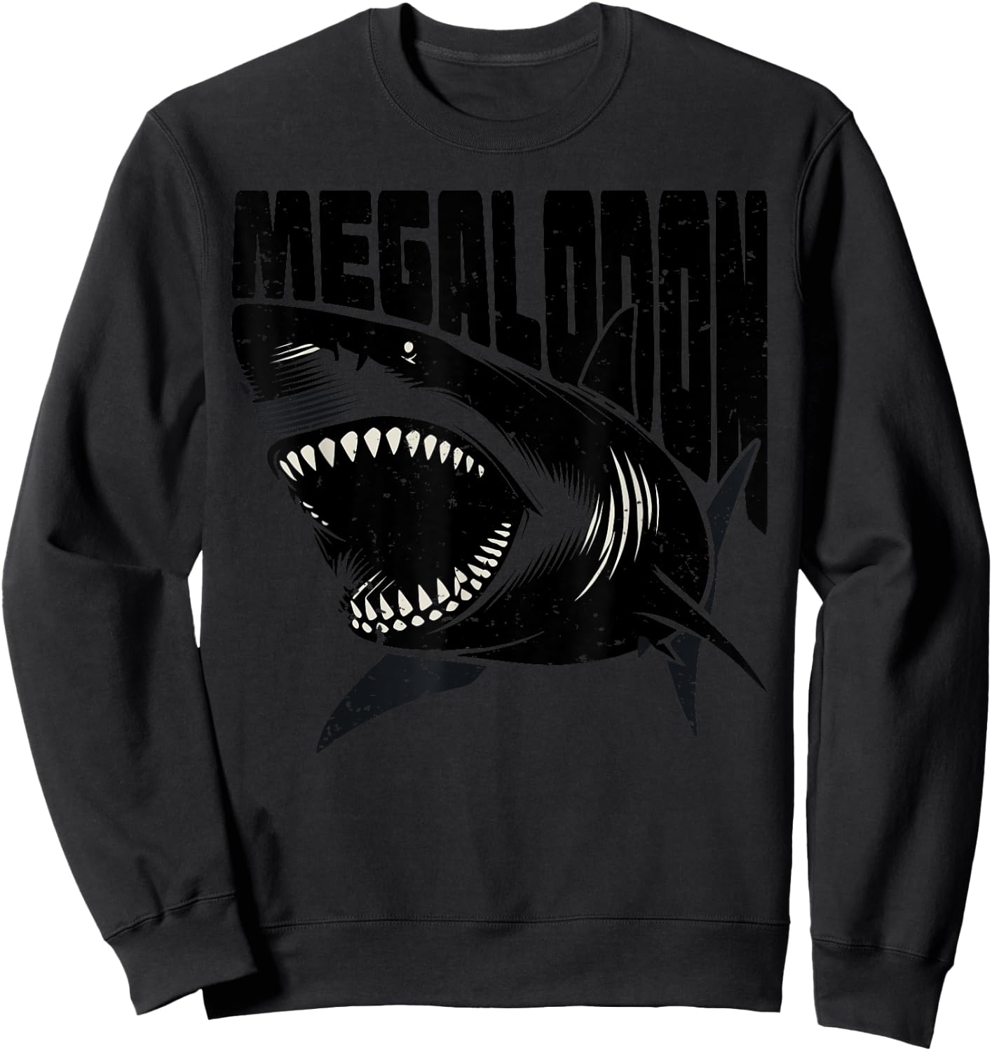 Megalodon shark lovers retro megalodons Sweatshirt - Sweatshirt | Black