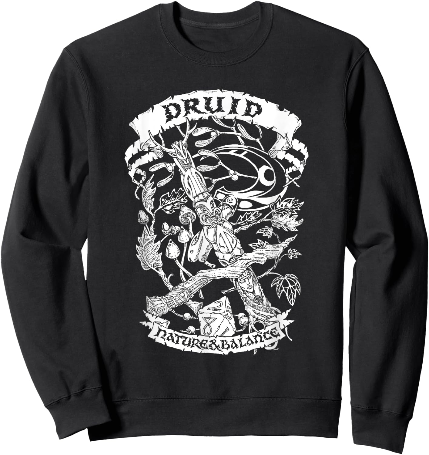Fantasy RPG - Druid Sweatshirt - Sweatshirt | Black