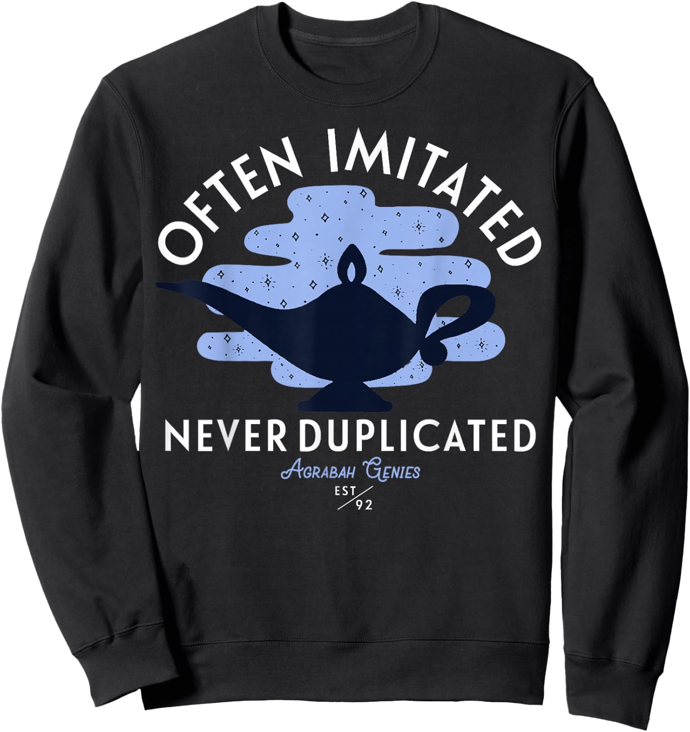 Disney Aladdin Genie Often Imitated Never Duplicated Sweatshirt - Sweatshirt | Black