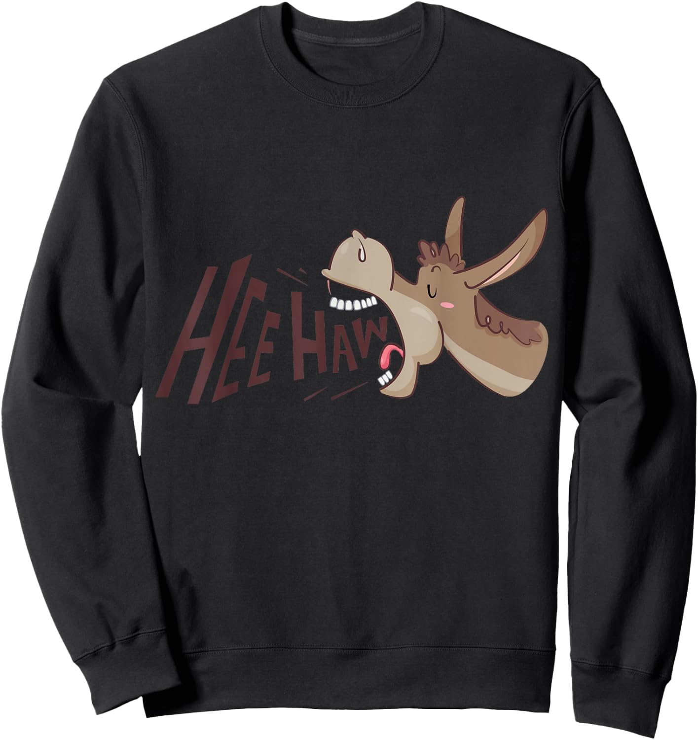 Hee Haw - Funny Donkey Laughs Sweatshirt - Sweatshirt | Black