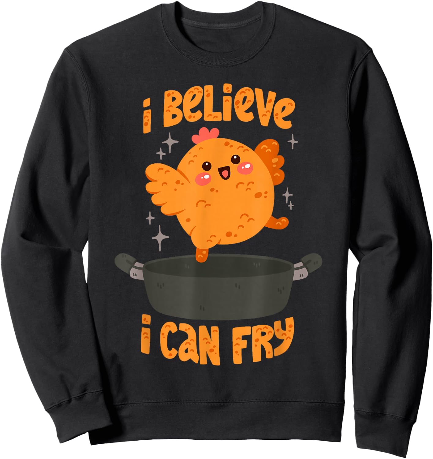 Fried Chicken Pun Sweatshirt - Sweatshirt | Black