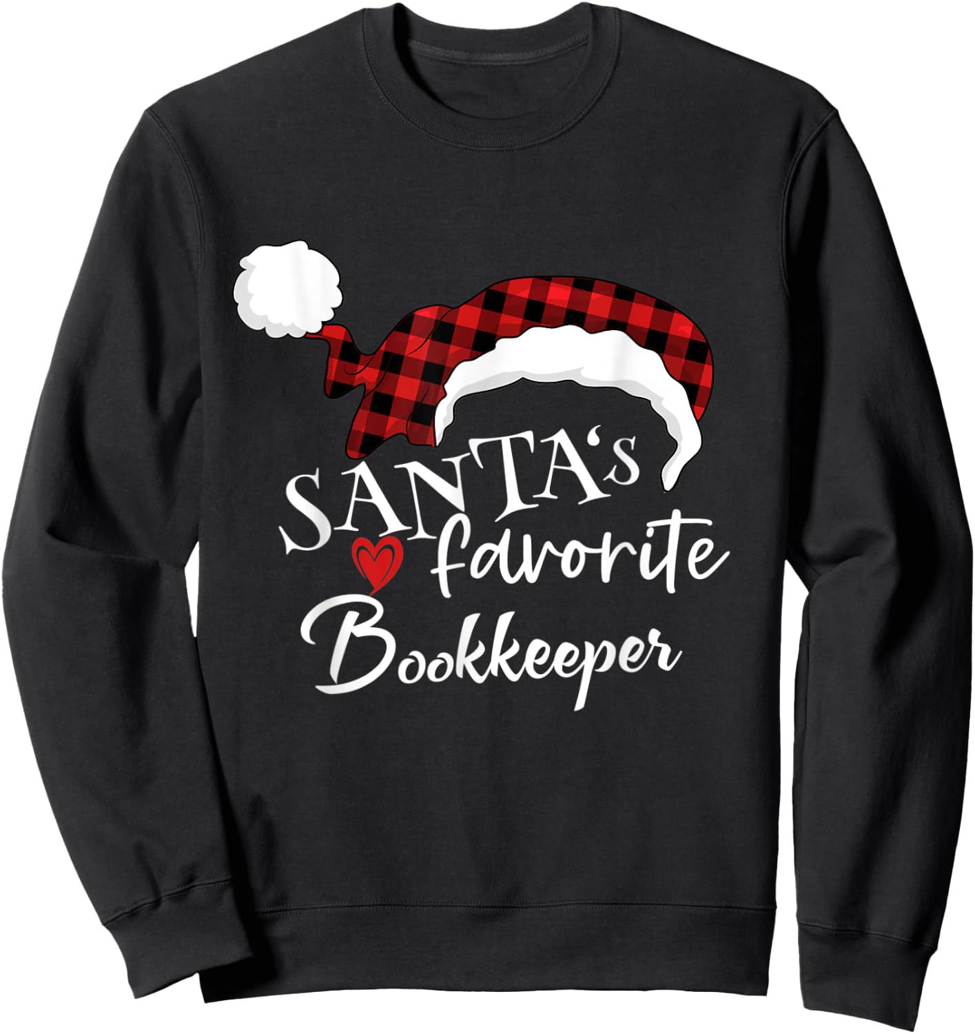 Santa's Favorite Bookkeeper Sweatshirt - Sweatshirt | Black