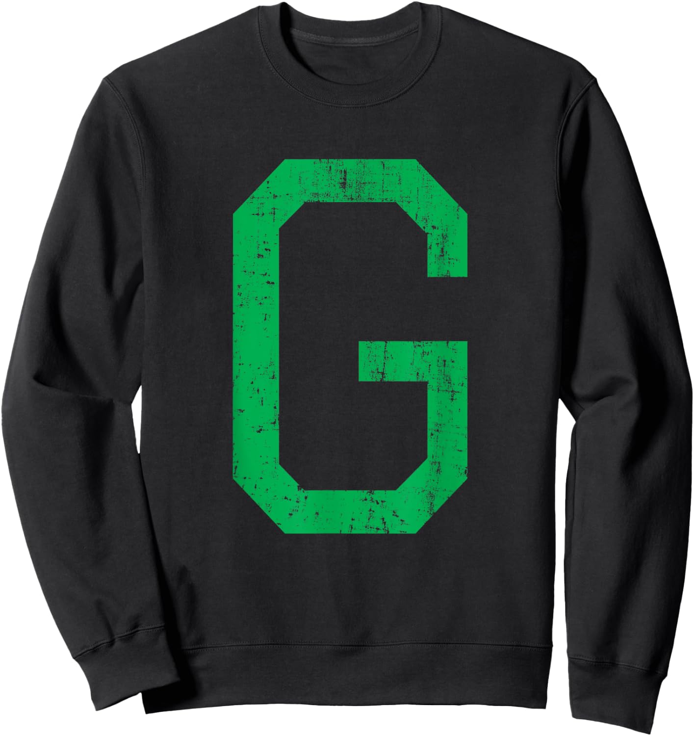 Letter G Uppercase Alphabet Initial Classic School College Sweatshirt - Sweatshirt | Black