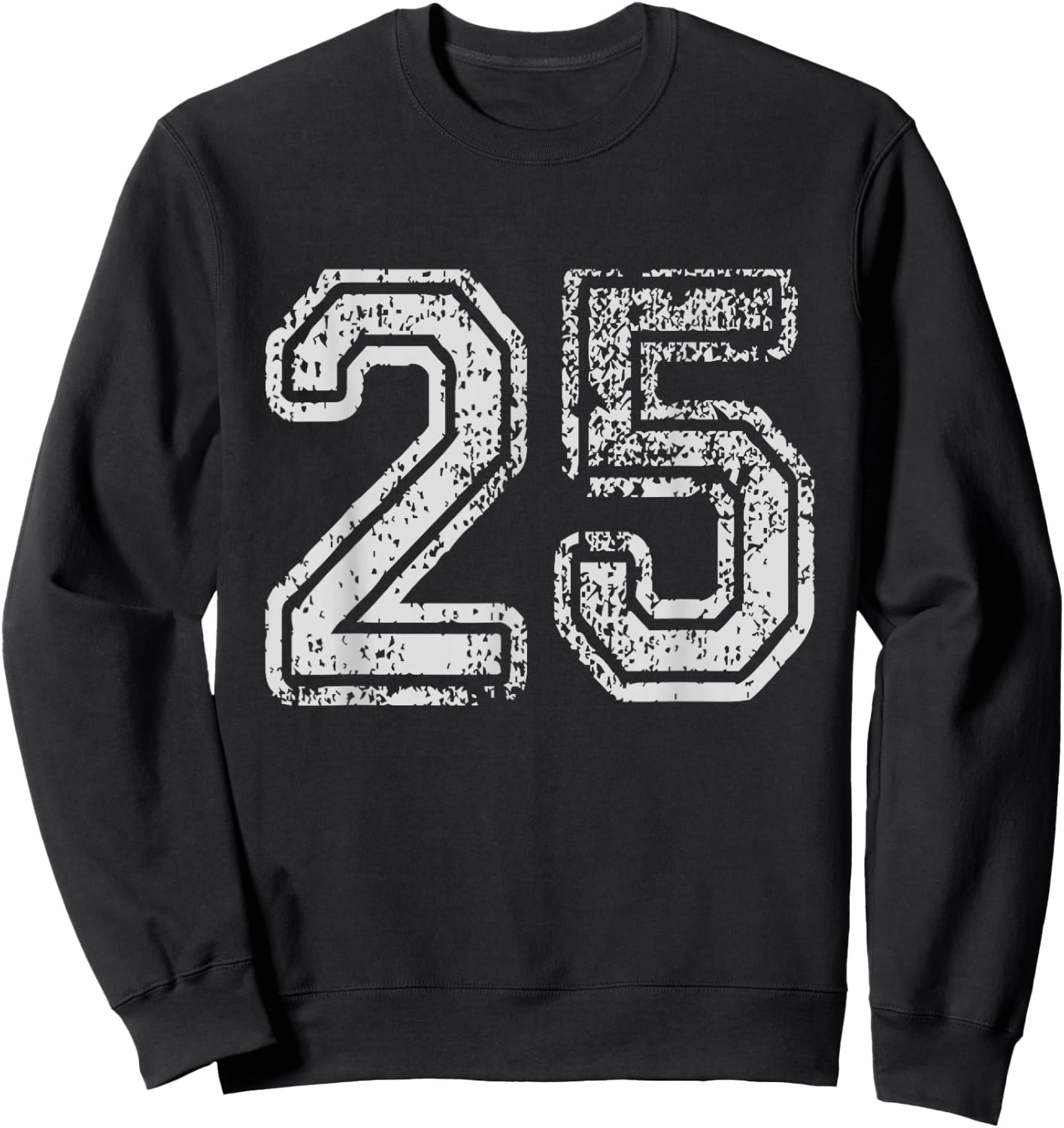 Team Jersey Uniforms Number 25 School Sports 25th Birthday Sweatshirt - Sweatshirt | Black