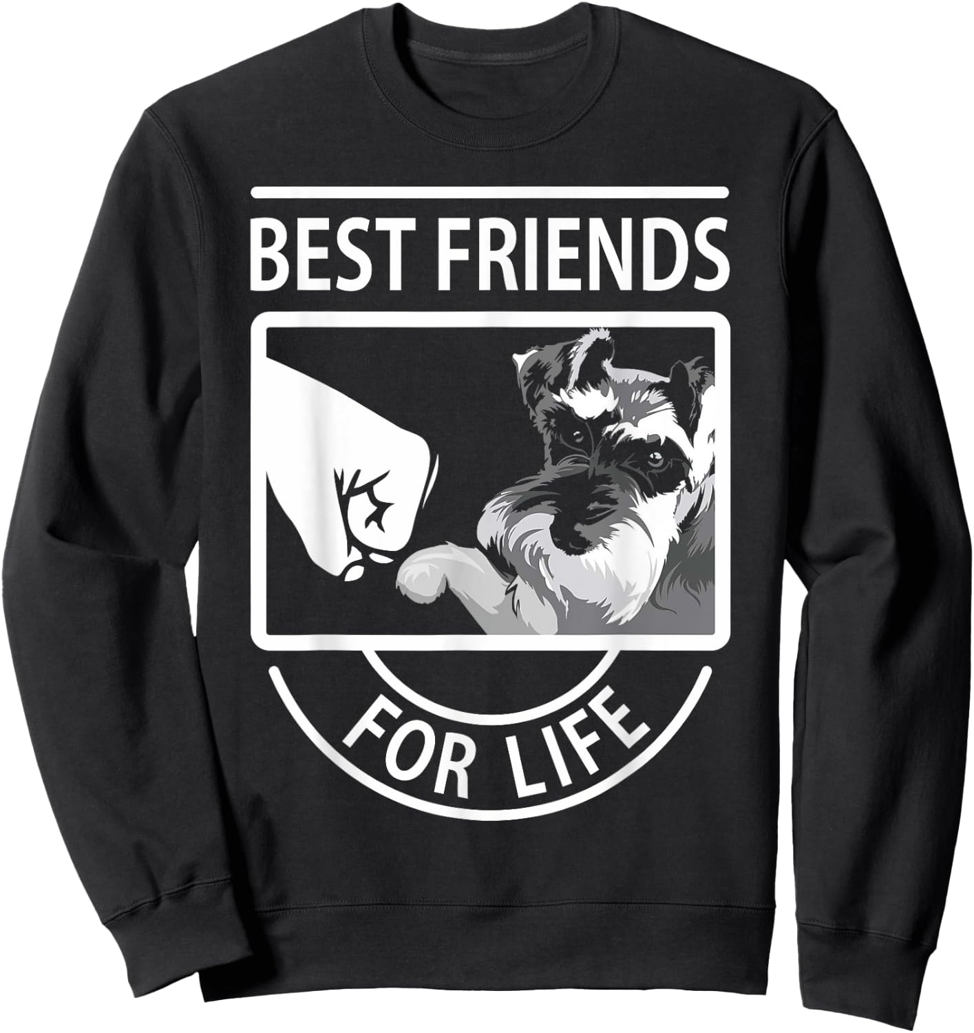 Schnauzer Best Friends For Life Sweatshirt - Sweatshirt | Black