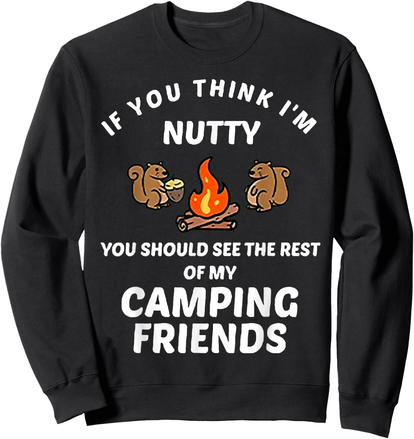 If You Think I'm Nutty Funny Squirrel Sweatshirt - Sweatshirt | Black