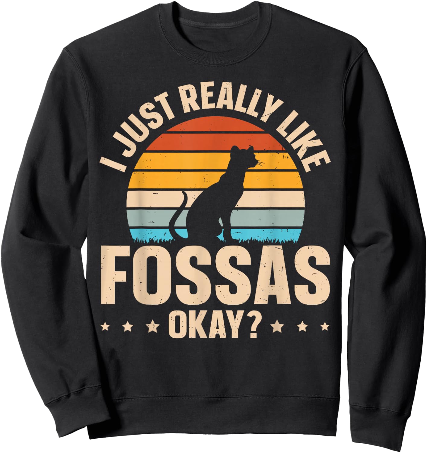 Fossa Madagascar Animal Design for a Fossa expert Sweatshirt - Sweatshirt | Black
