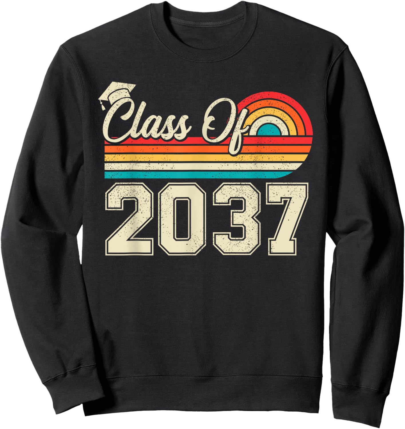 Class Of 2037 Grow With Me Kindergarten Boy Sweatshirt - Sweatshirt | Black