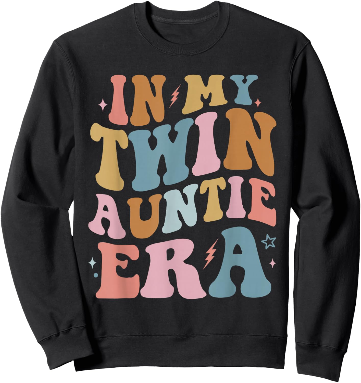 In My Twin Auntie Era Pregnancy Announcement Sweatshirt - Sweatshirt | Black