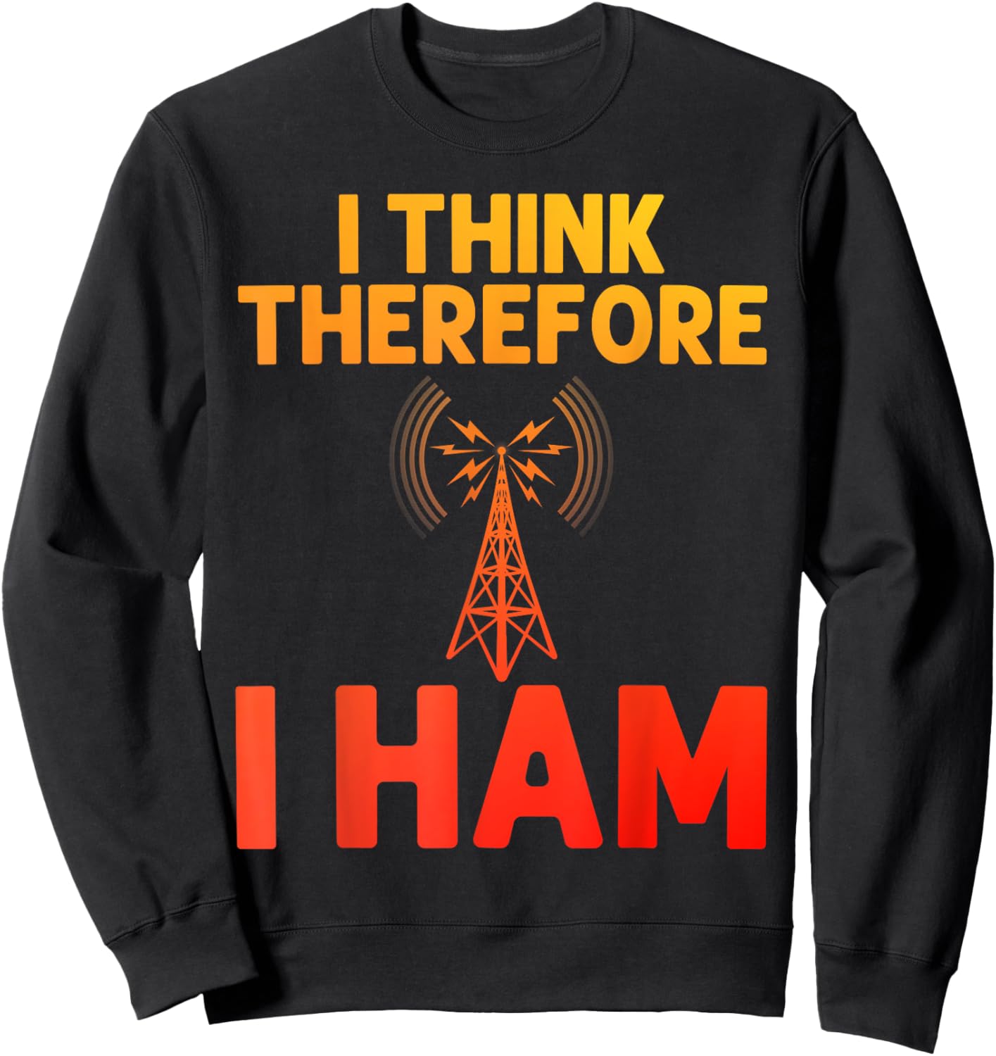 Cool Ham Radio Art Women Amateur Radio Ham Operator Sweatshirt - Sweatshirt | Black