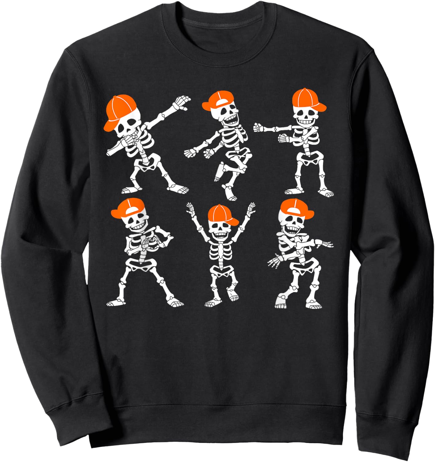 Halloween Shirt Boys Kids Toddler Dancing Skeleton Cap Funny Sweatshirt - Sweatshirt | Black