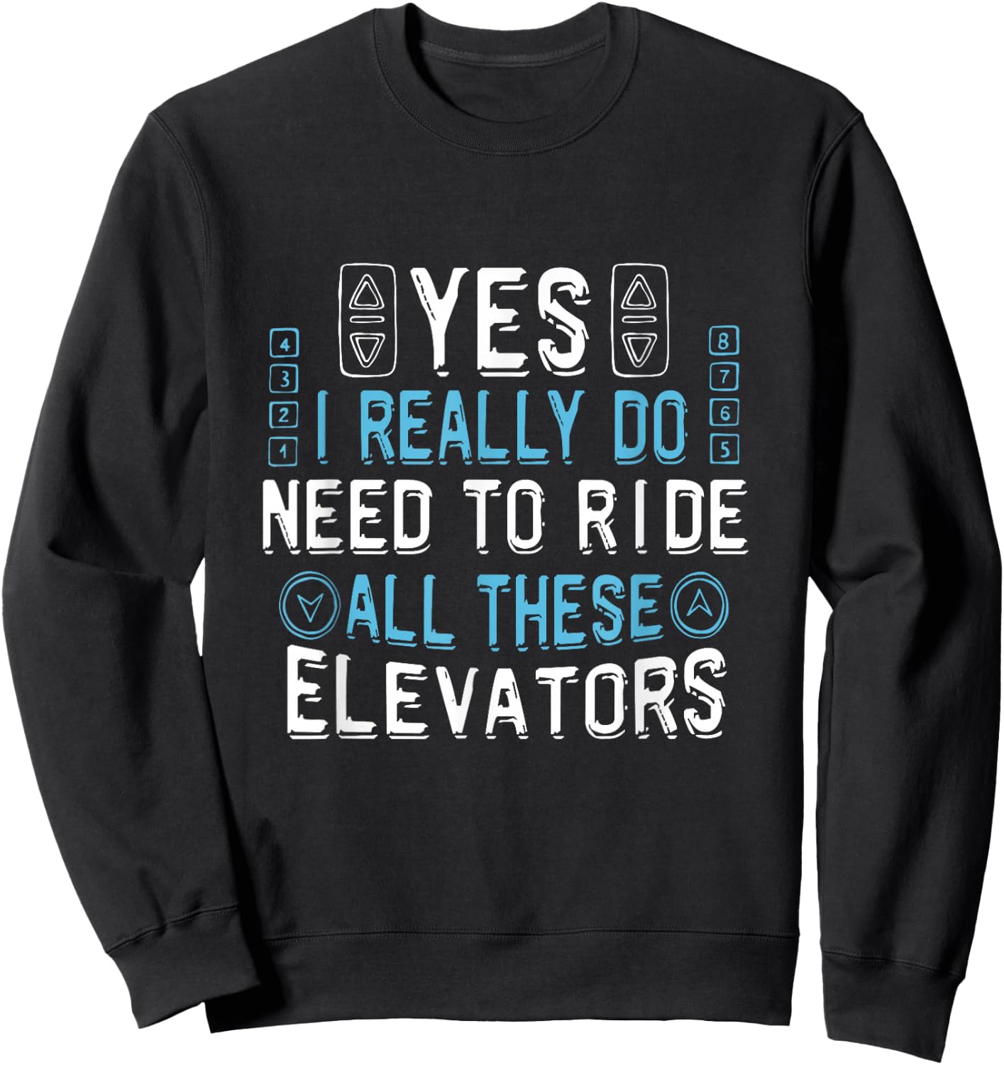 Elevator Mechanic Men Engineer Constructor Elevator Sweatshirt - Sweatshirt | Black