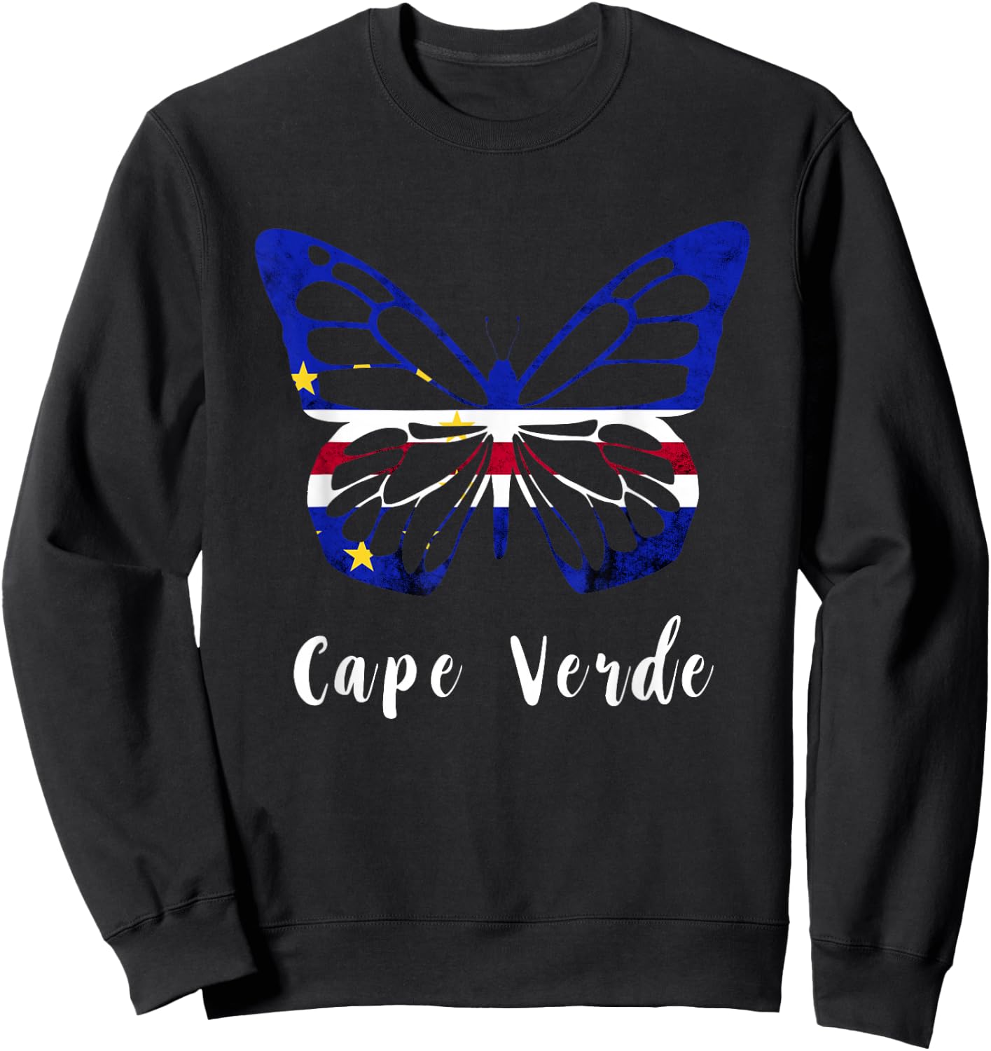 Cape Verde Butterfly Cape Verdean Pride Hope Cabo Verdean Sweatshirt - Sweatshirt | Black