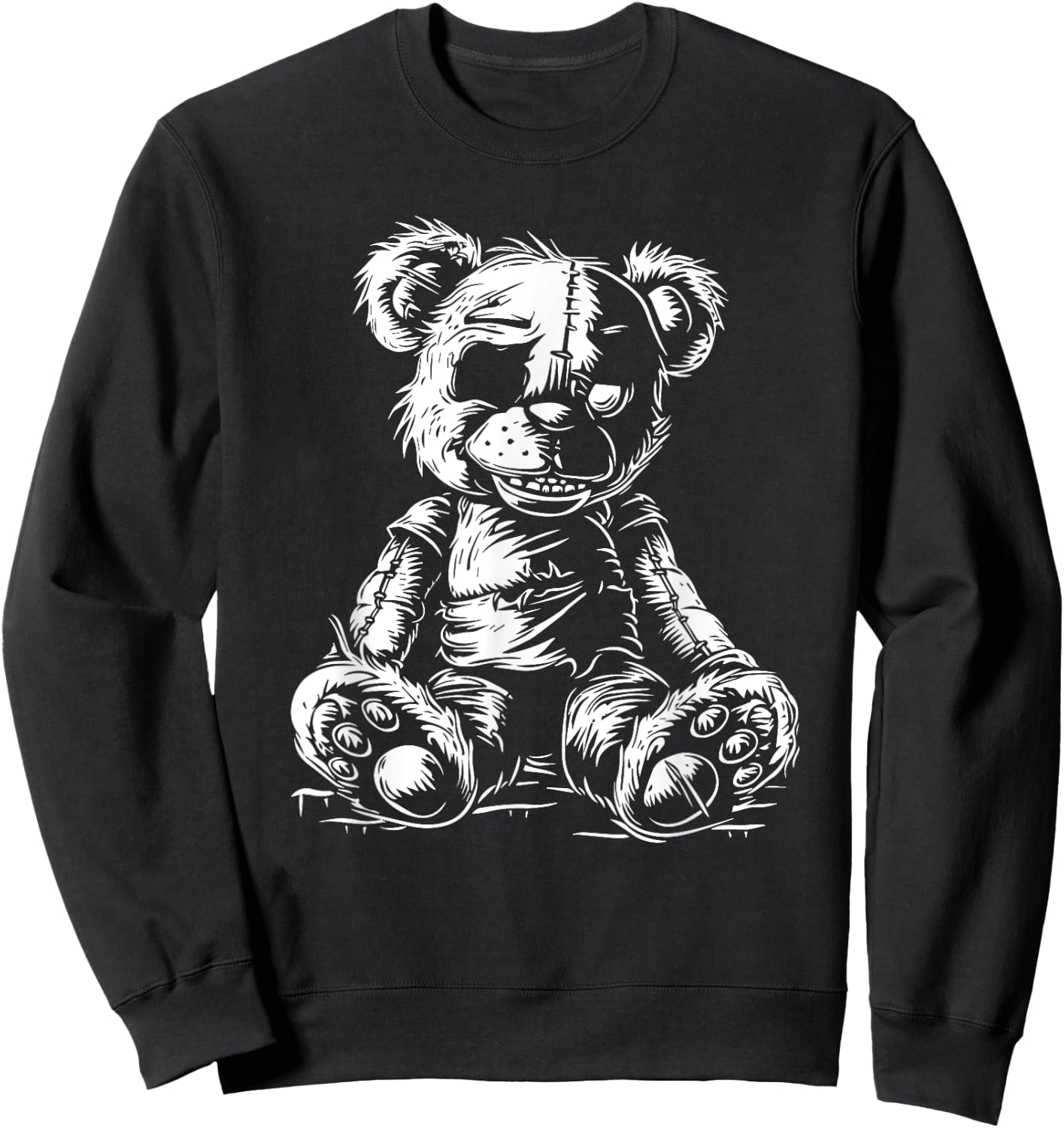 Horror Teddy Bear Sweatshirt - Sweatshirt | Black