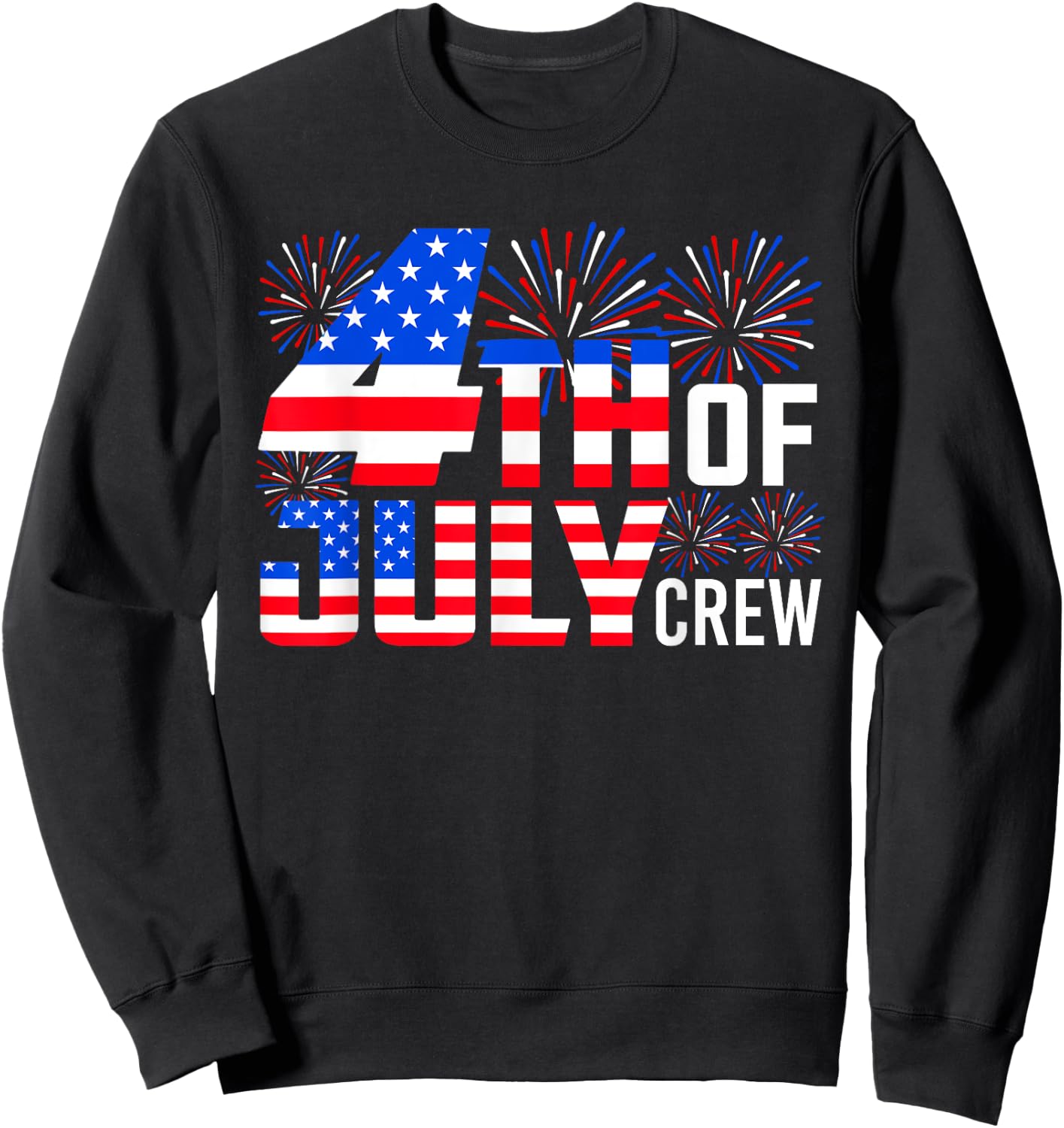 4th Of July Crew Funny Independence Day Family Matching Sweatshirt - Sweatshirt | Black