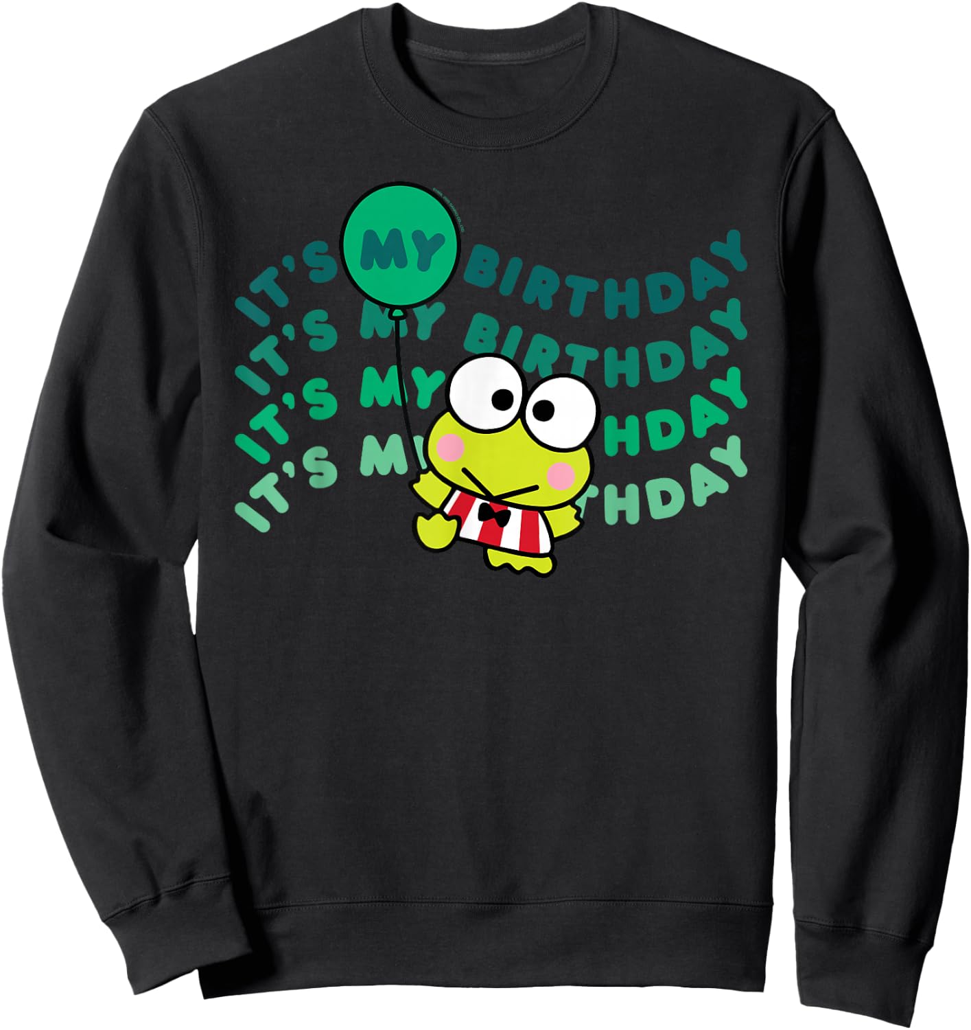 Keroppi It's My Birthday Sweatshirt - Sweatshirt | Black