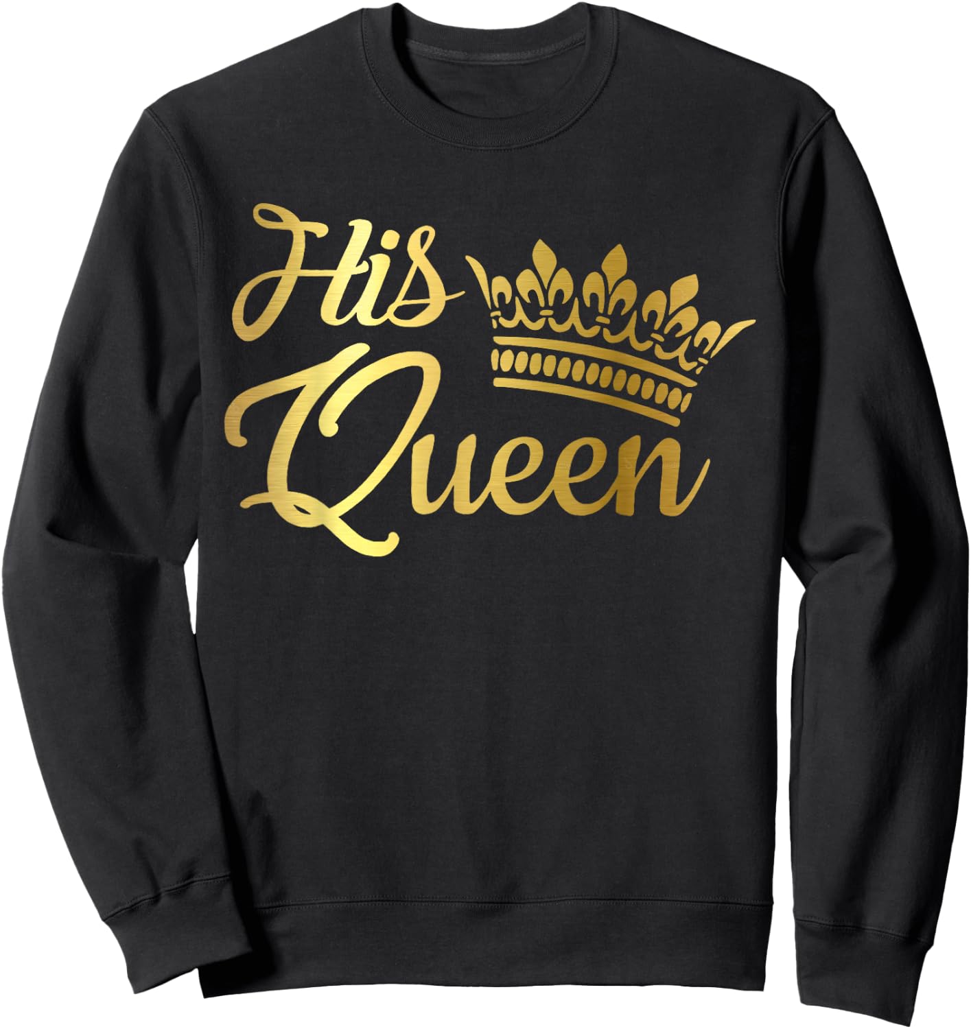 King Queen Wife Husband Boyfriend Girlfriend Matching Couple Sweatshirt - Sweatshirt | Black