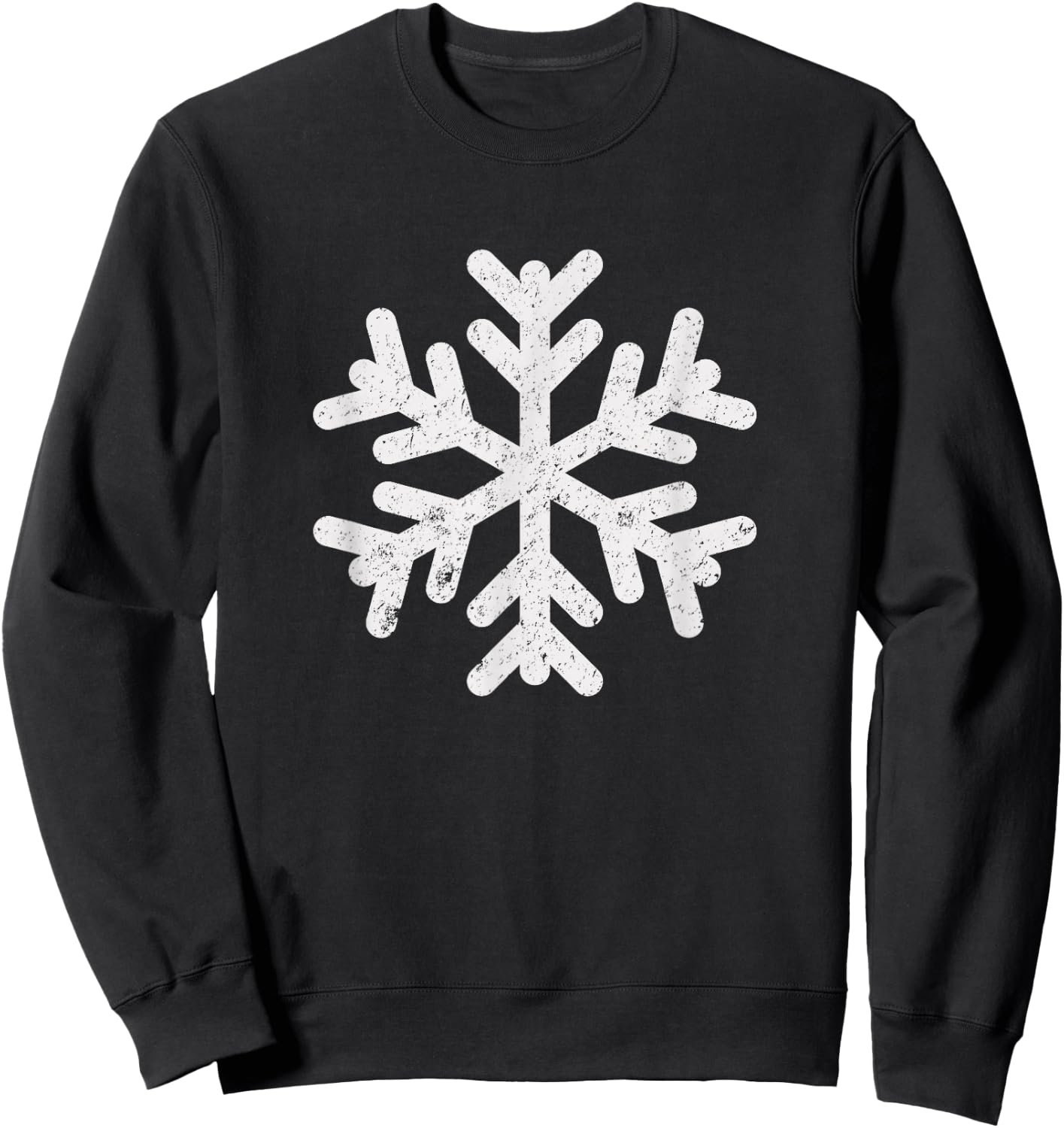 White Snowflake Cool Winter Sports Xmas Gift Men Women Kids Sweatshirt - Sweatshirt | Black