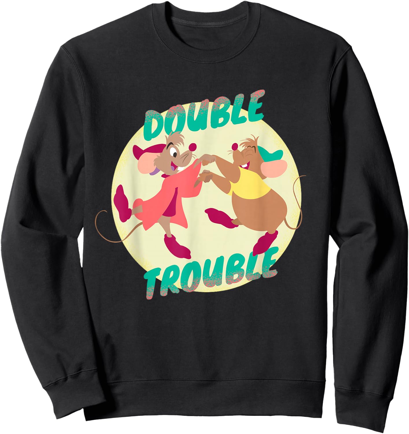 Disney Cinderella Jaq and Gus Double Trouble Small Sweatshirt - Sweatshirt | Black