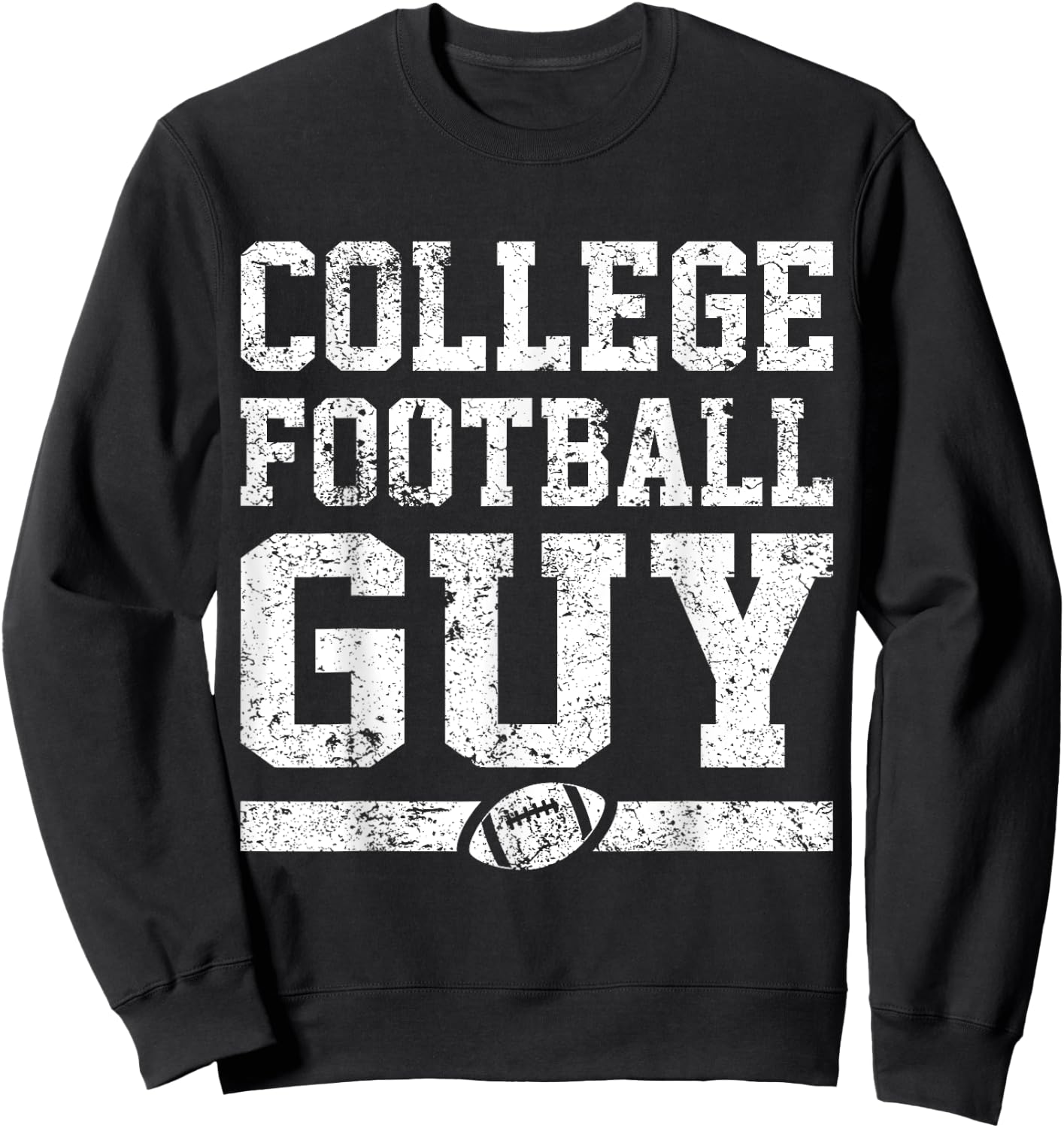 Vintage Funny College Football Sweatshirt - Sweatshirt | Black