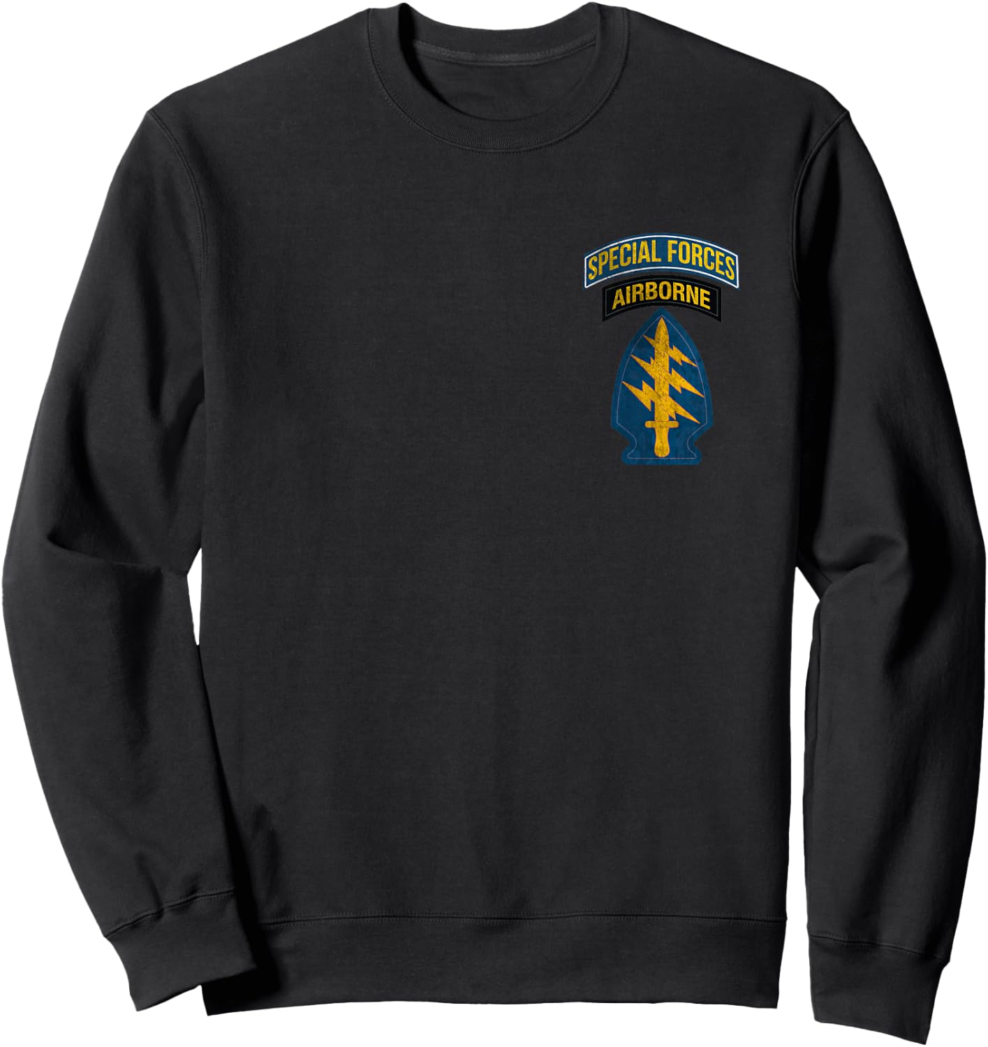 Special Forces Airborne SF Green Beret Logo Military Veteran Sweatshirt - Sweatshirt | Black