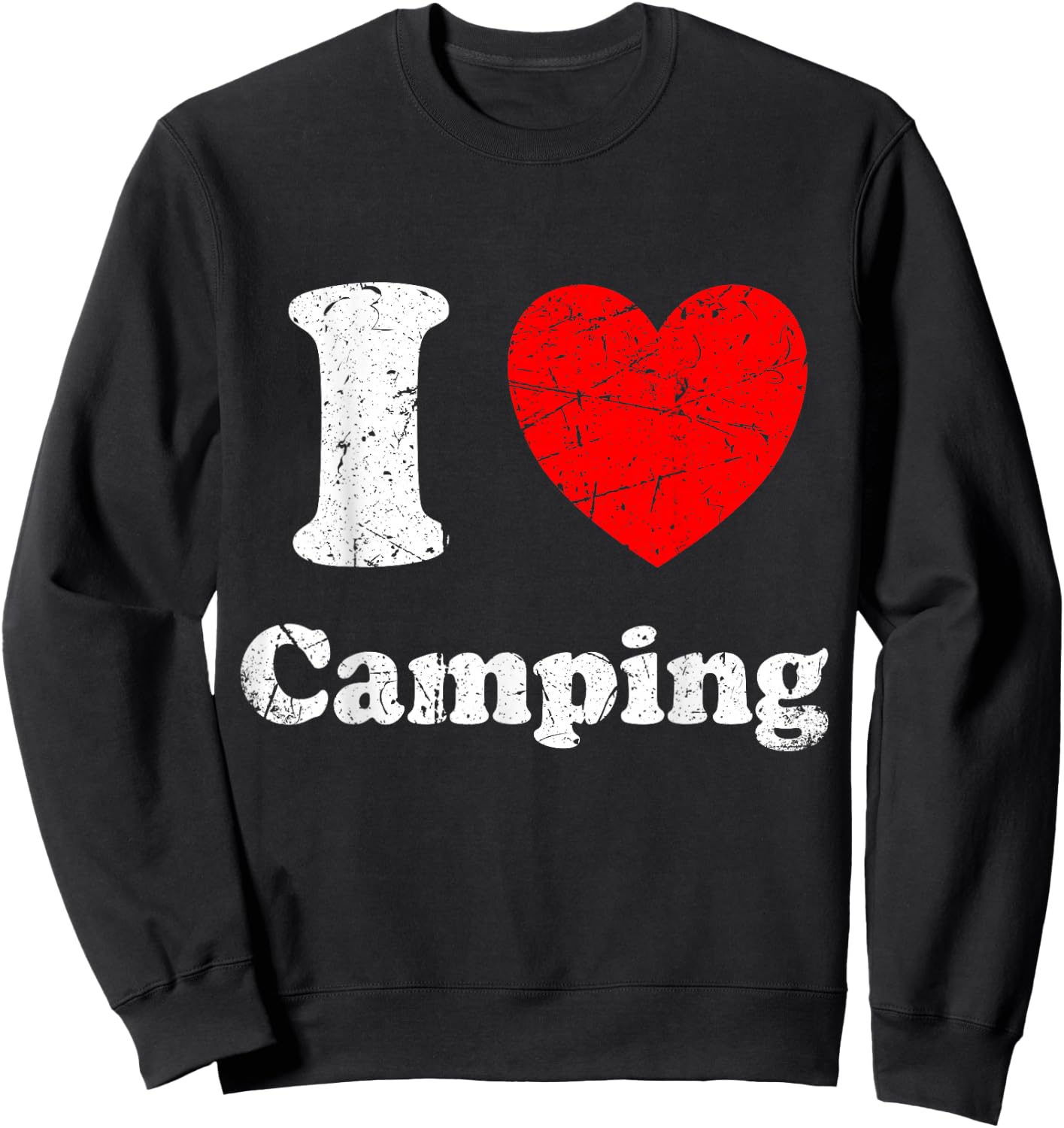 I Love Camping Graphic Sweatshirt - Sweatshirt | Black