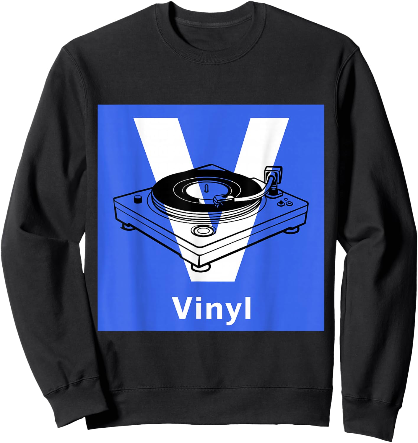 Old School DJ Retro Vinyl Collector Vintage Turntable Sweatshirt - Sweatshirt | Black