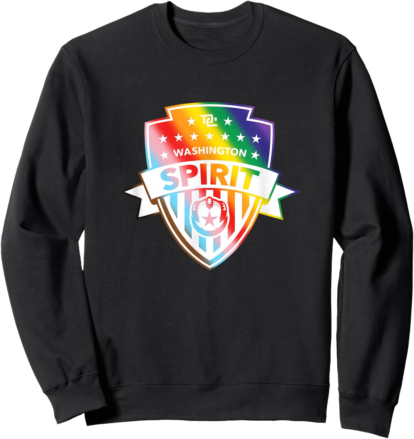 NWSL Washington Spirit Pride Crest Sweatshirt - Sweatshirt | Black