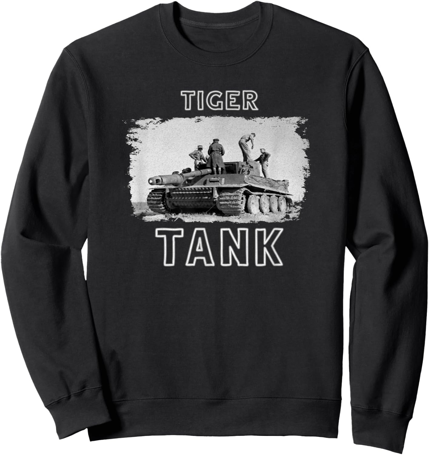 Tiger Tank - Cool Historical World War 2 (WW2) German Panzer Sweatshirt - Sweatshirt | Black